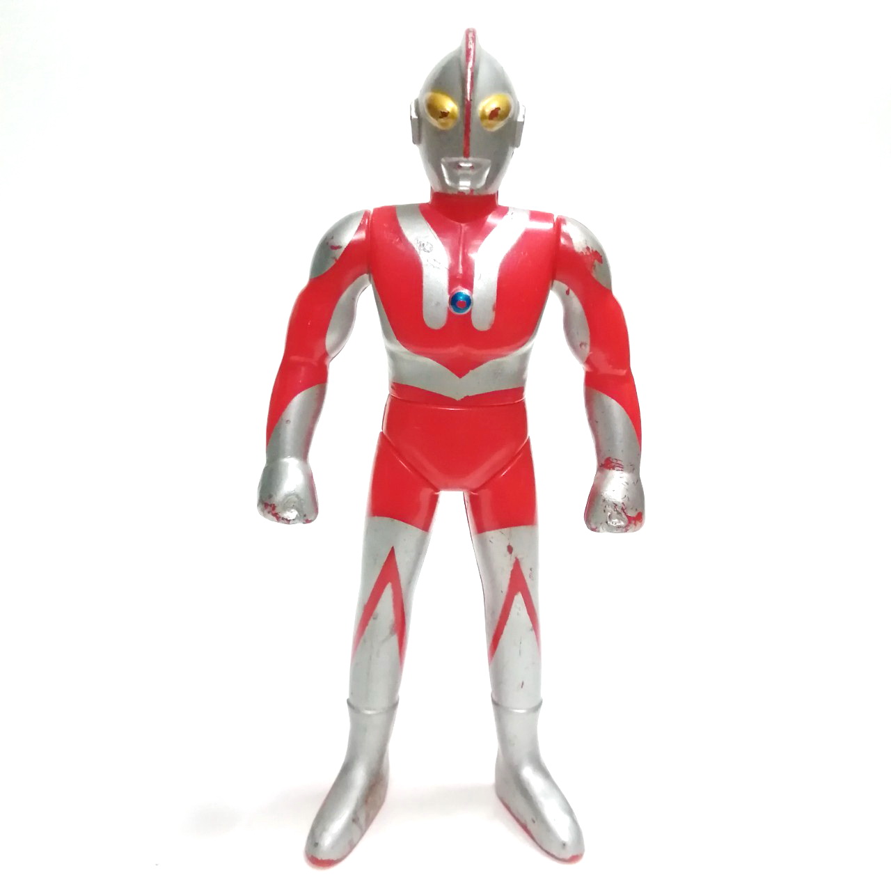 ฟิกเกอร์ พลาสติก งานไทยเอเพ๊กซ์ทอยส์ Ultraman,ApexT อุลตร้าแมน ลงสีด้านเดียวมีข้อต่อขยับ มีรอยตามรูป ค่อนข้างหายากไม่พบบ่อย