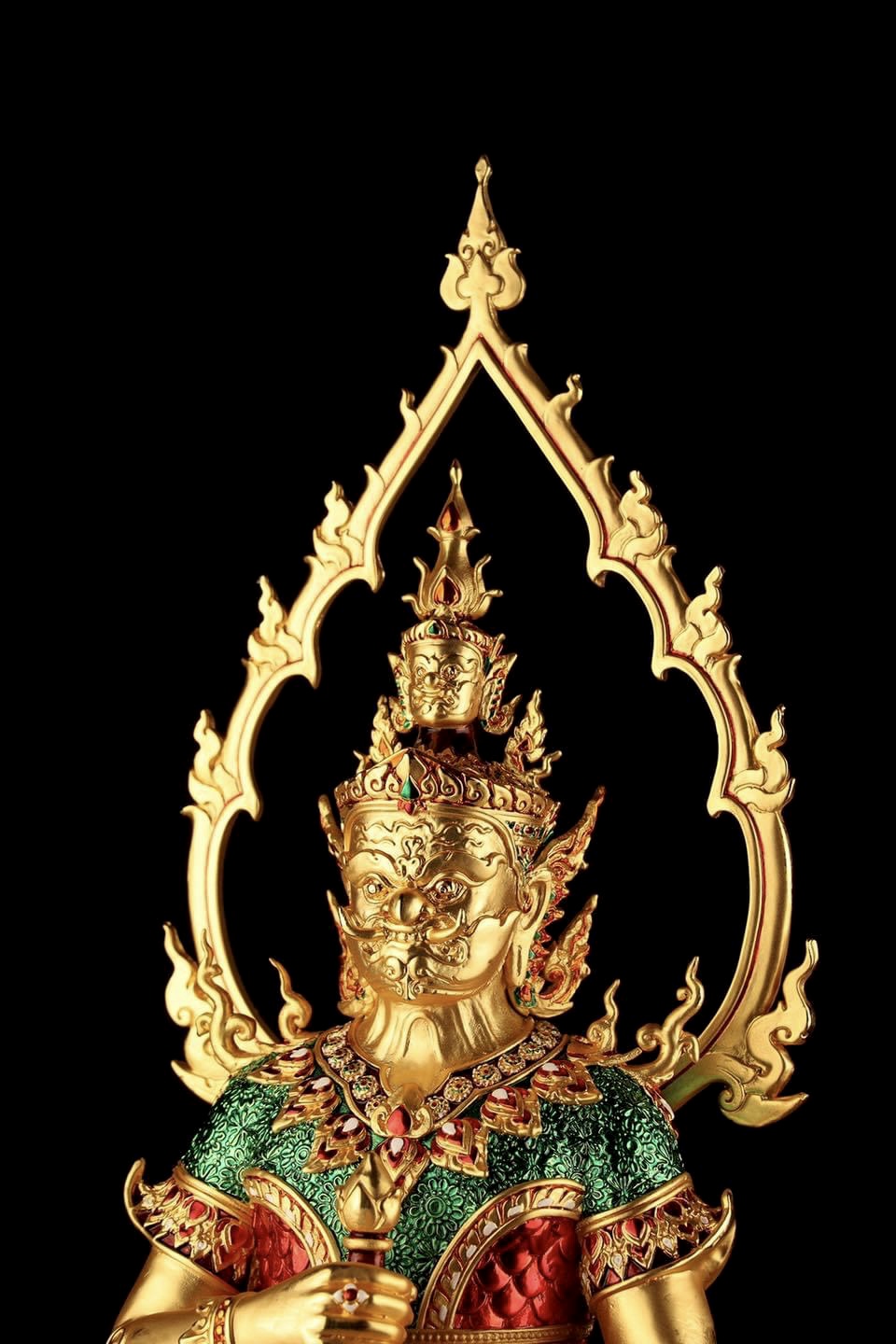 ท้าวเวสสุวรรณโณ #อาจารย์สุชาติ แซ่จิว รายการAP เนื้อบรอนซ์นอก เคลือบทองคำแท้ลงยา ขนาดสูง 23 นิ้ว