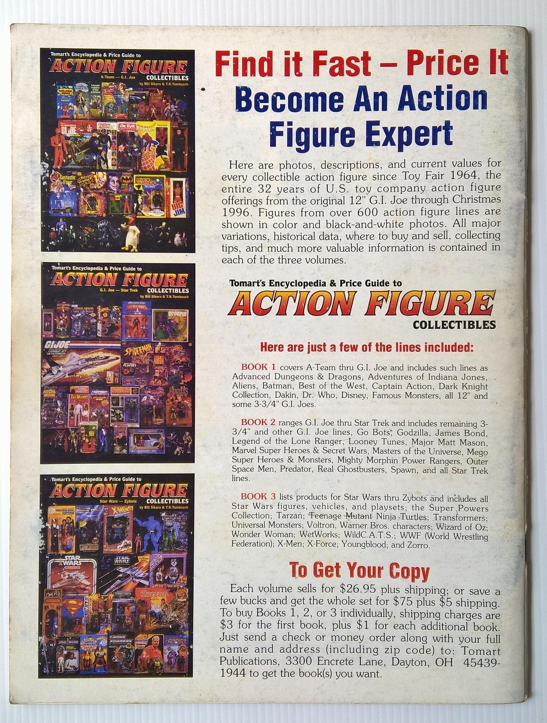 ขายนิตยสารเก่าแนวการ์ตูน ของสะสม Tomart’s ACTION FIGURE DIGEST, No. 33, October 1996 ในเล่ม Star Trek at 30 Charlee Flat Tokyo Toy Fair Masters of the Universe Update He-man