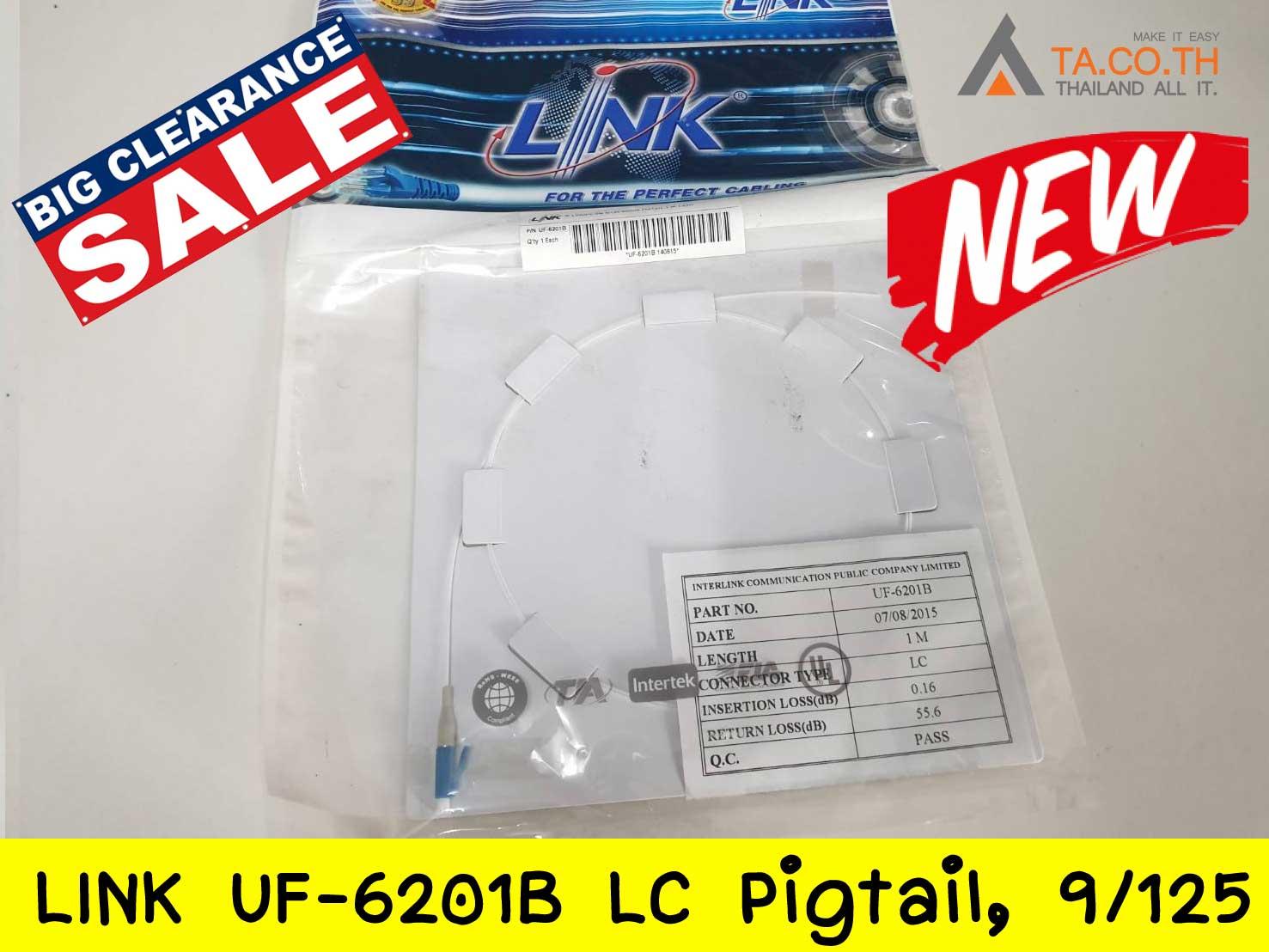 LINK UF-6201B LC Pigtail, 9/125 sm , (900 µm buffer), 1 m. White