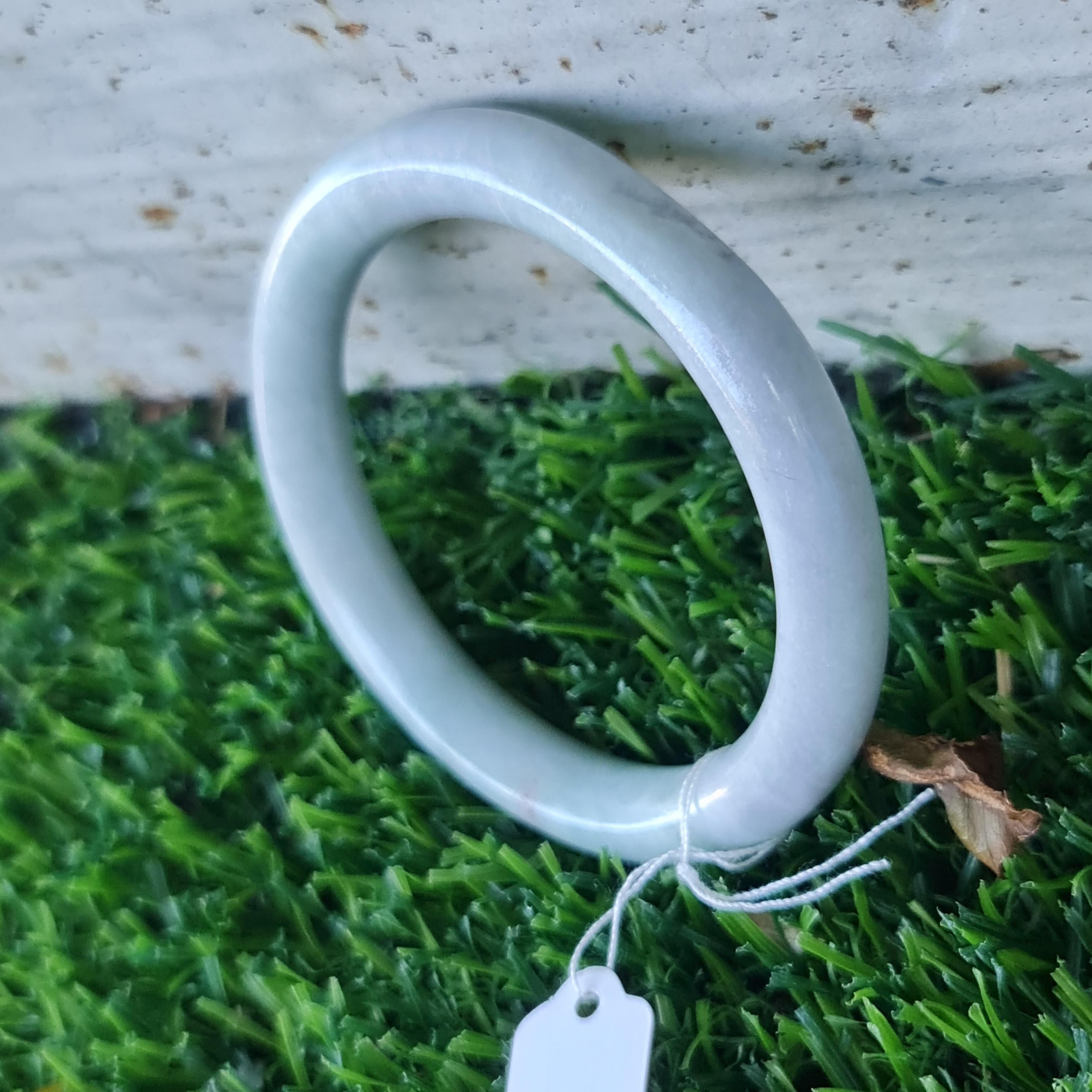 JT6711214 หยก พม่า แท้ Jade กำไลหยก 49.7 มม. (Jadeite bracelet) พม่า (Myanmar)