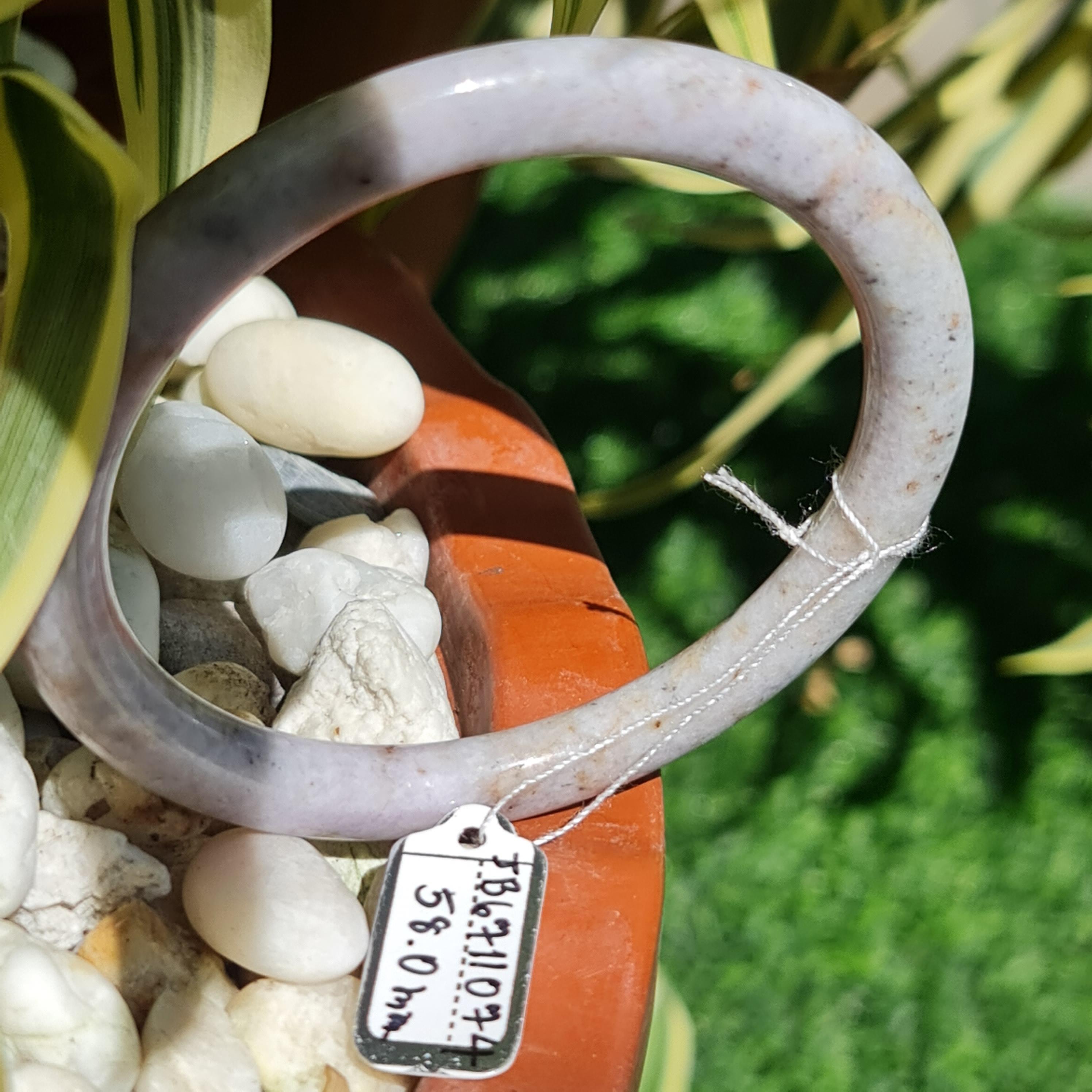 JB6711074 หยก พม่า แท้ Jade กำไลหยก 58.0 มม. (Jadeite bracelet) พม่า (Myanmar)