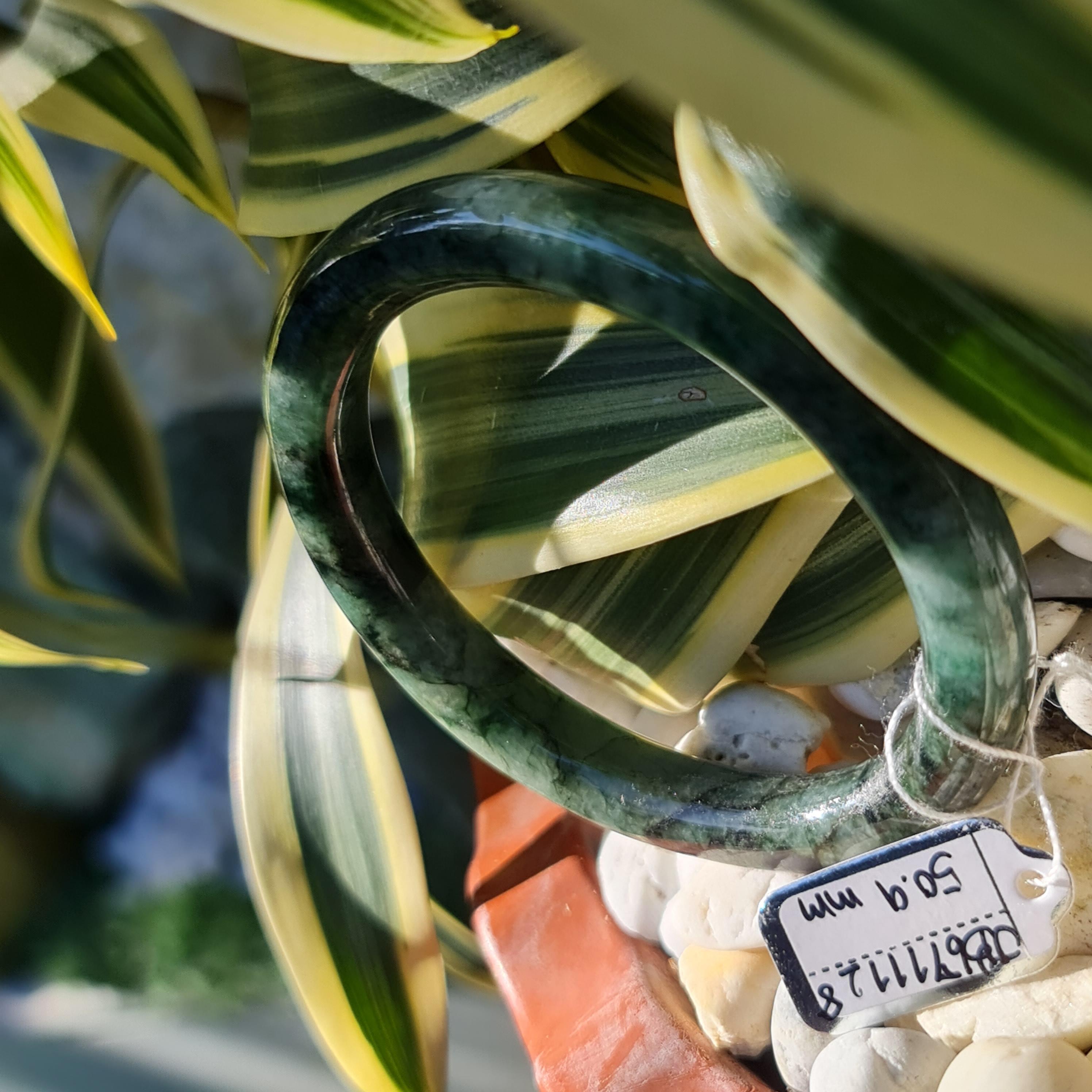 JB6711128 หยก พม่า แท้ Jade กำไลหยก (Jadeite bracelet) พม่า (Myanmar) 50.9 มม.