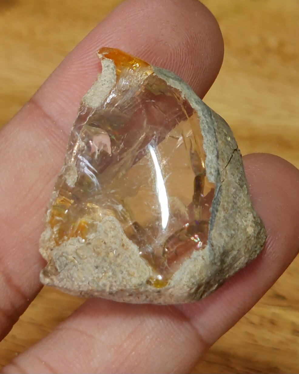 ก้อน ผลึก โอปอล Opal 66.82 กรัม (Grams.) พลอยแท้ อัญมณีมงคลประจําวันเกิด เครื่องประดับพลอย