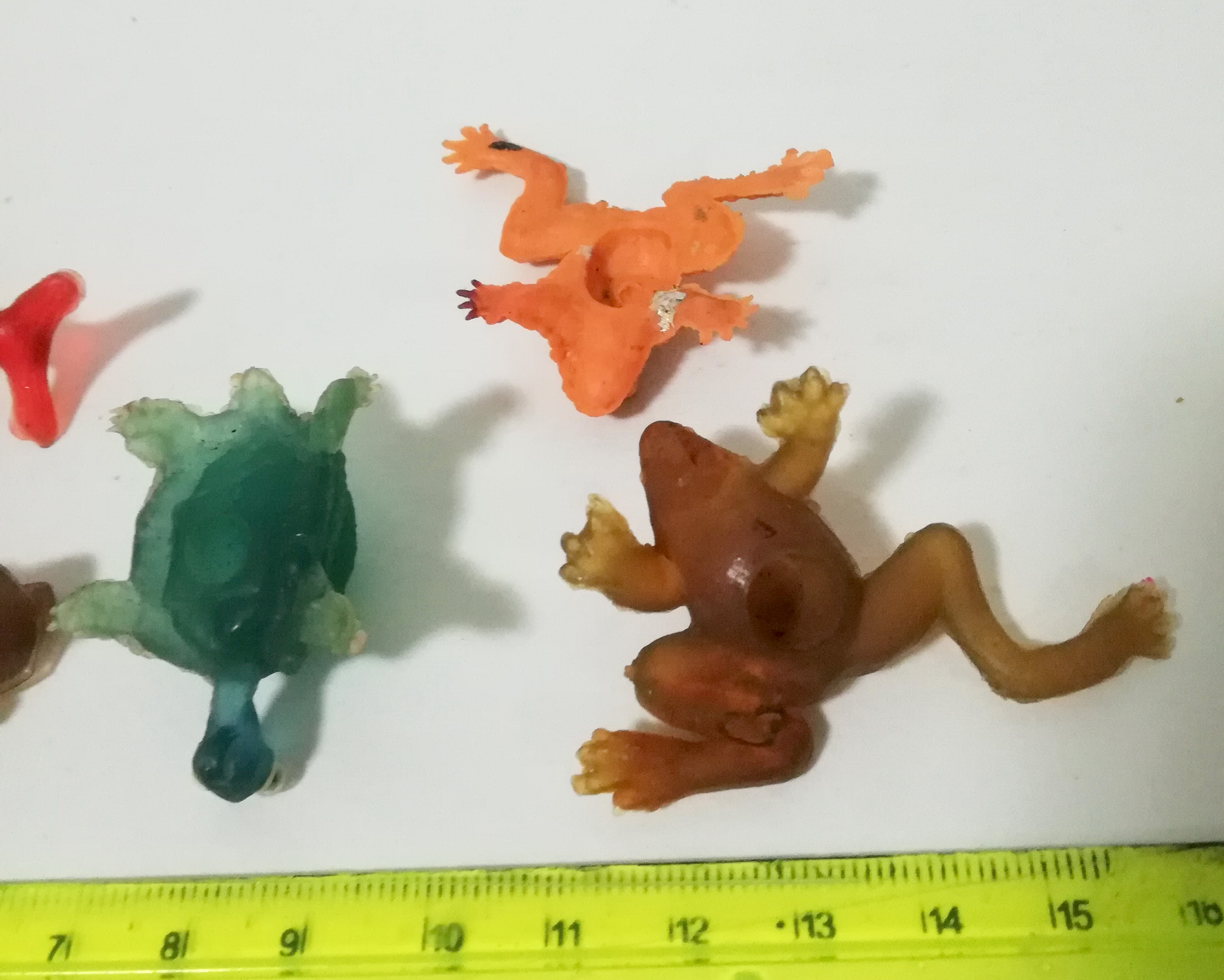 ของเก่าสะสม ตุ๊กตารูปสัตว์เซ็ท#2 ปลายาง กบยางขนาดเล็กตามภาพ