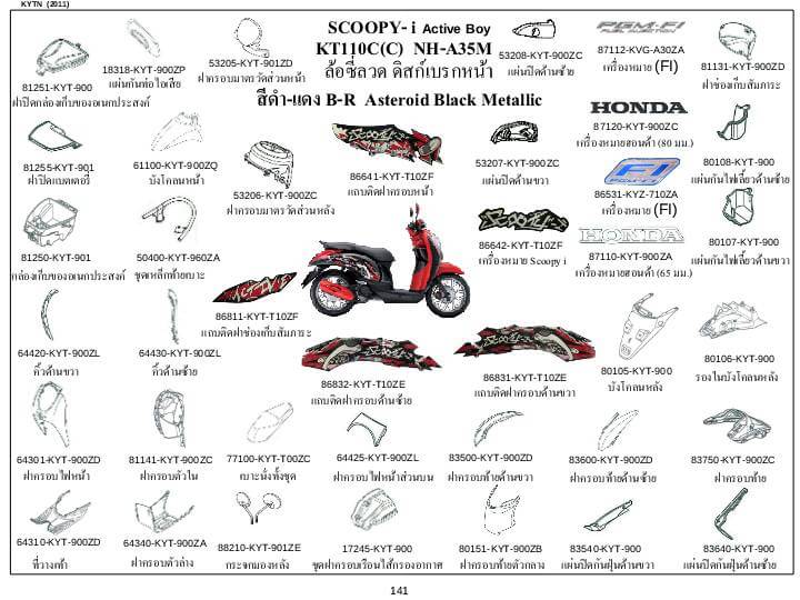 ชุดพลาสติกและเฟรมสี สกุ๊บปี้110ไอปี11