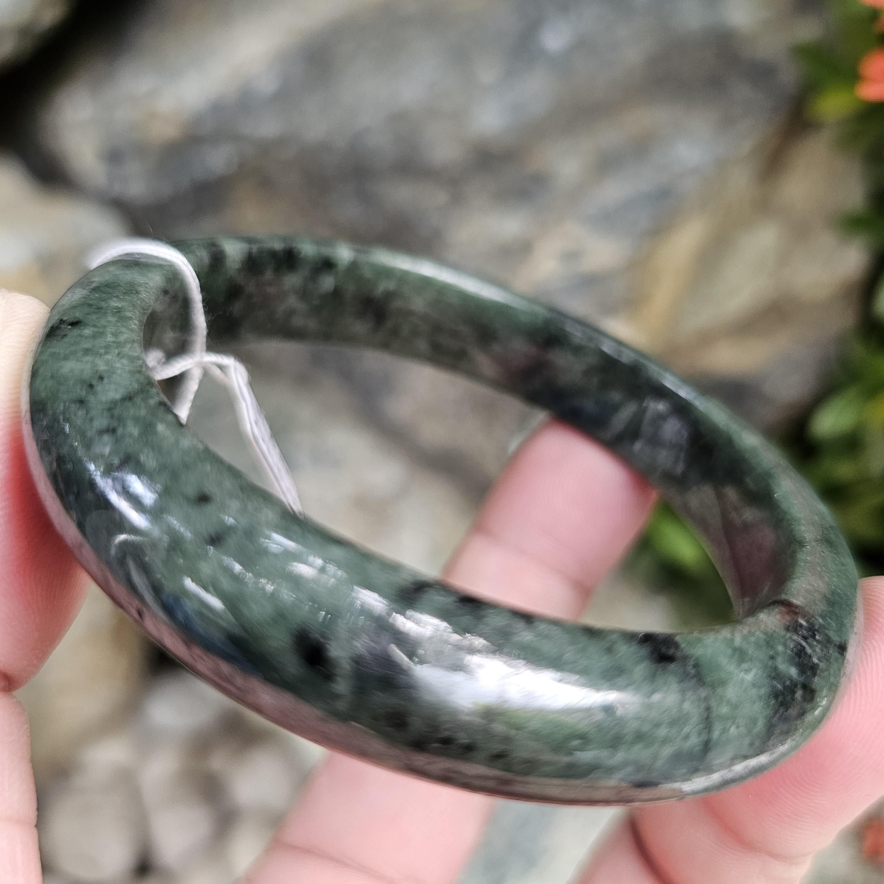 JB6804050 หยก พม่า แท้ Jade กำไลหยก 62.0 มม. (Jadeite bracelet) พม่า (Myanmar)