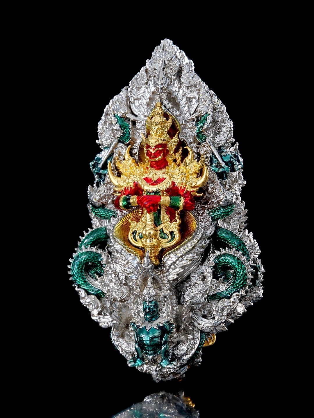 ท้าวเวสสุวรรณเหรียญจำปี รุ่น เหนือสยาม รายการพิเศษเฉพาะศูนย์จอง เนื้อบรอนซ์ชุบเงินลงยา ราคา 2,599 บาท