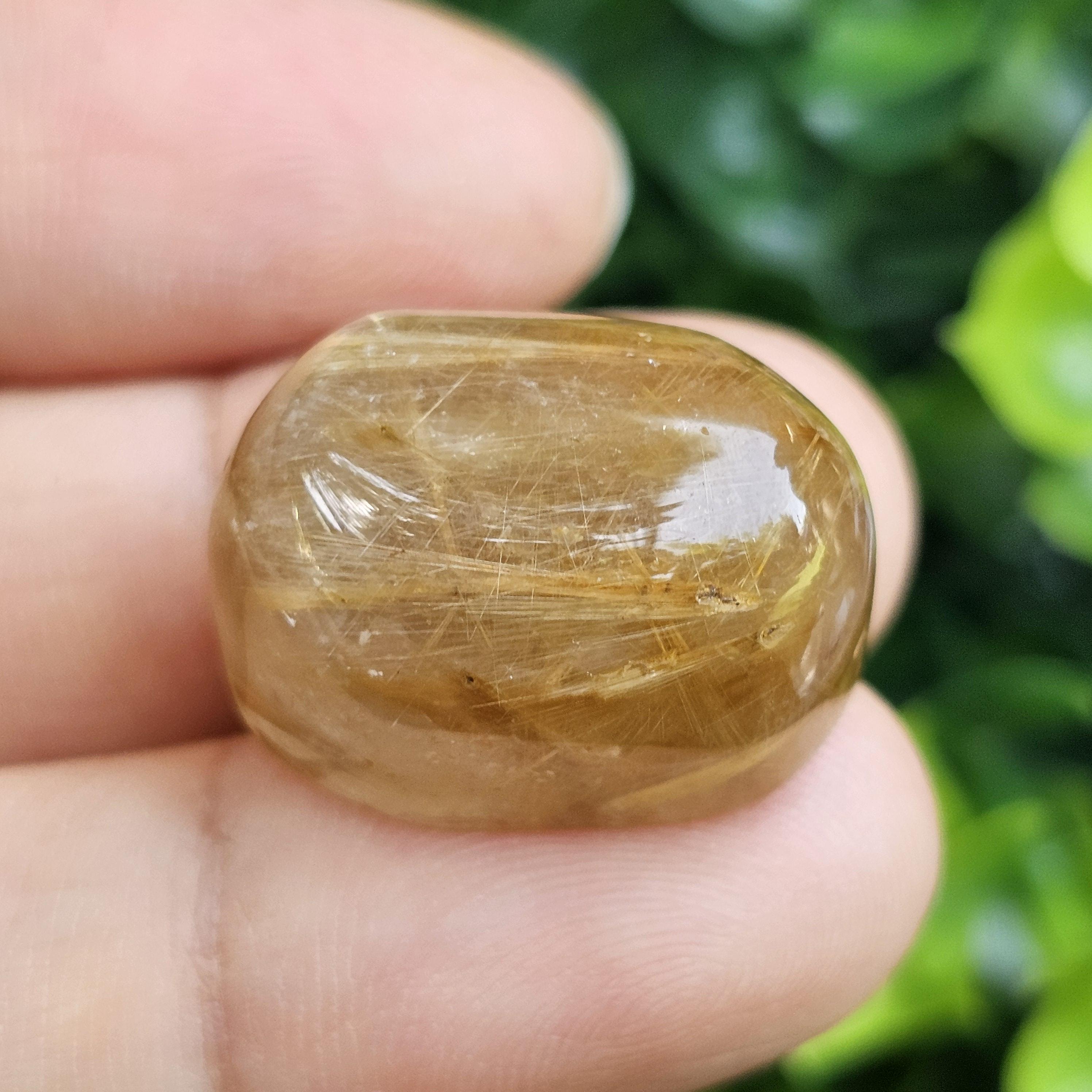 ไหมทอง ควอตซ์ Golden Rutilated Quartz 40.92 กะรัต Cts.พลอยแท้ อัญมณีมงคลประจําวันเกิด เครื่องประดับพลอย