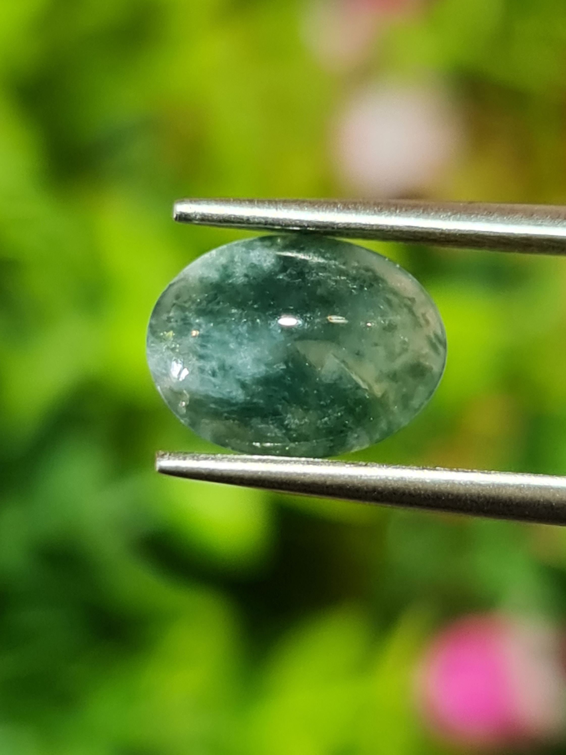 หยกพม่าเจียรนัย (Burmese jade ) 1.98 กะรัต หยกแท้ อัญมณีมงคลประจําวันเกิด เครื่องประดับหยก