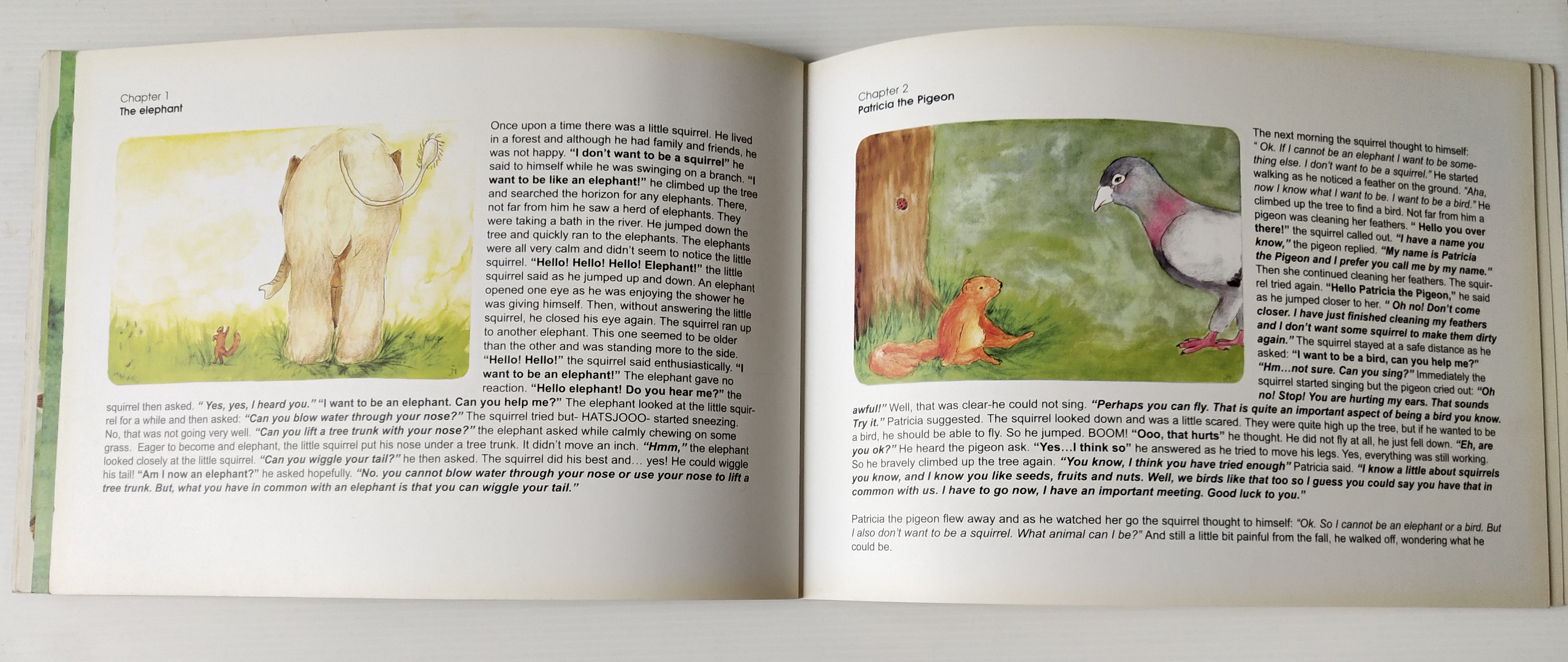 หนังสือนิทาน **มีรอยที่ปกหลัง ตามภาพ เรื่อง กระรอกน้อยผู้ไม่ต้องการเป็นกระรอก เรื่องและภาพโดย Jasmijn Mulder แปลเป้นไทยโดย ป้าอุษา ครูหวัด ครูนงค์