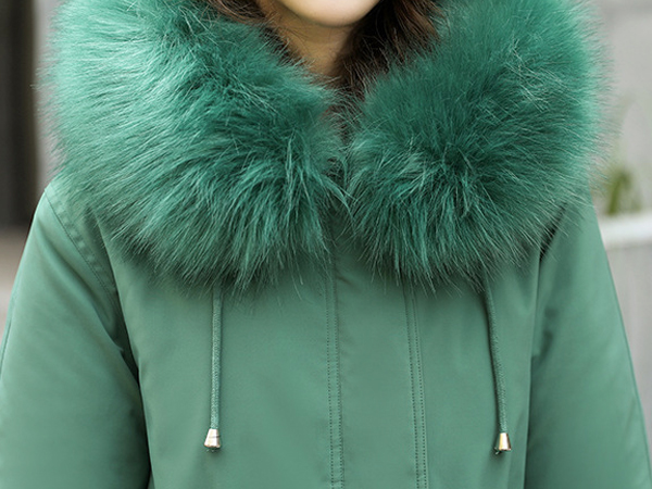 Overcoat เสื้อโค้ทกันหนาวซับเฟอร์ขนนุ่มใส่ติดลบลุยหิมะ มีฮู้ดเฟอร์ถอดได้ (12391X)