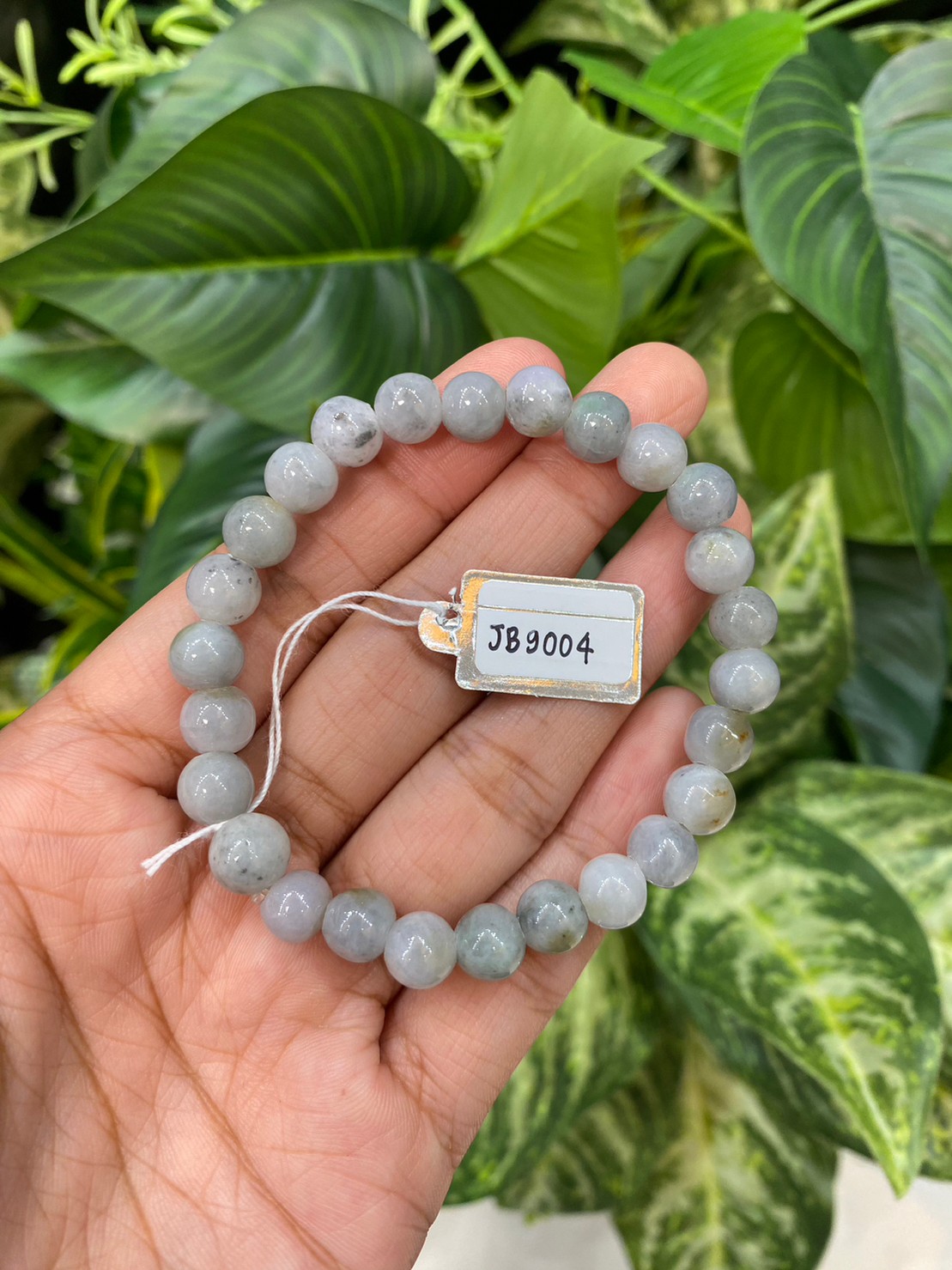 JB9004 หยก พม่า แท้ Jade กำไล ประคำหยก (Jadeite Beads Bracelet) พม่า (Myanmar)