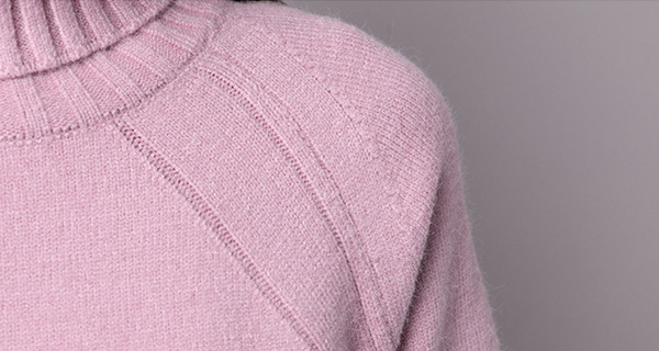 เดรสคอเต่ากันหนาว เดรสคอพับ ผ้าไหมพรมวูลหนานุ่ม (12170B)