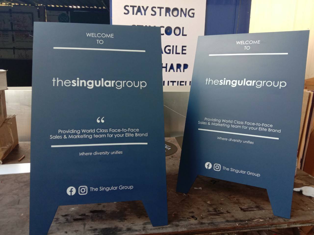 ป้ายตั้งหน้าร้านซิงค์ หน้าติดสติ๊กเกอร์ไดคัท