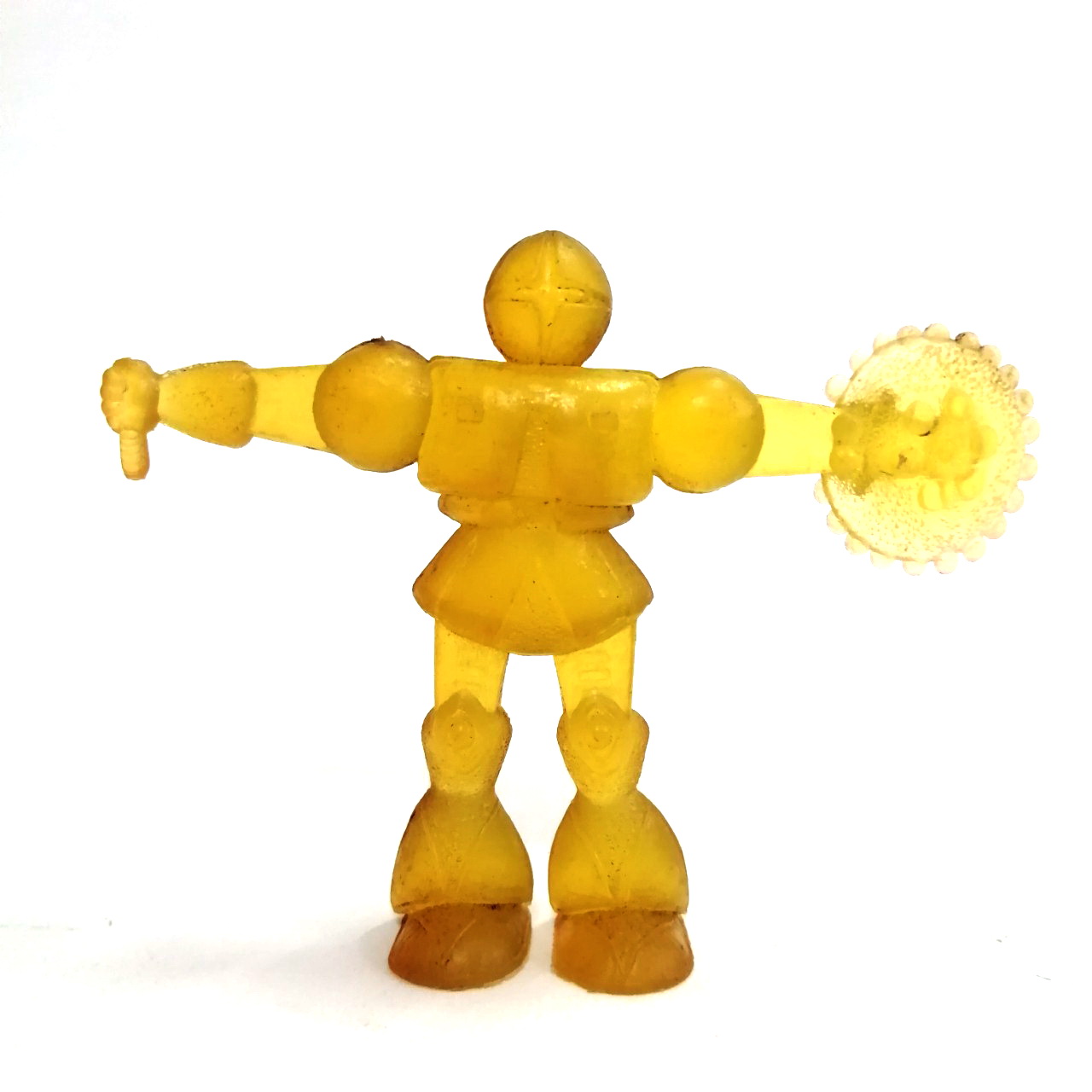 ตุ๊กตุ่นแอ๊นท์ หุ่นยนต์แกงค์ จาก กันดั้ม ขนาด3นิ้ว ตามรูป ตัวยางใส สีเหลือง