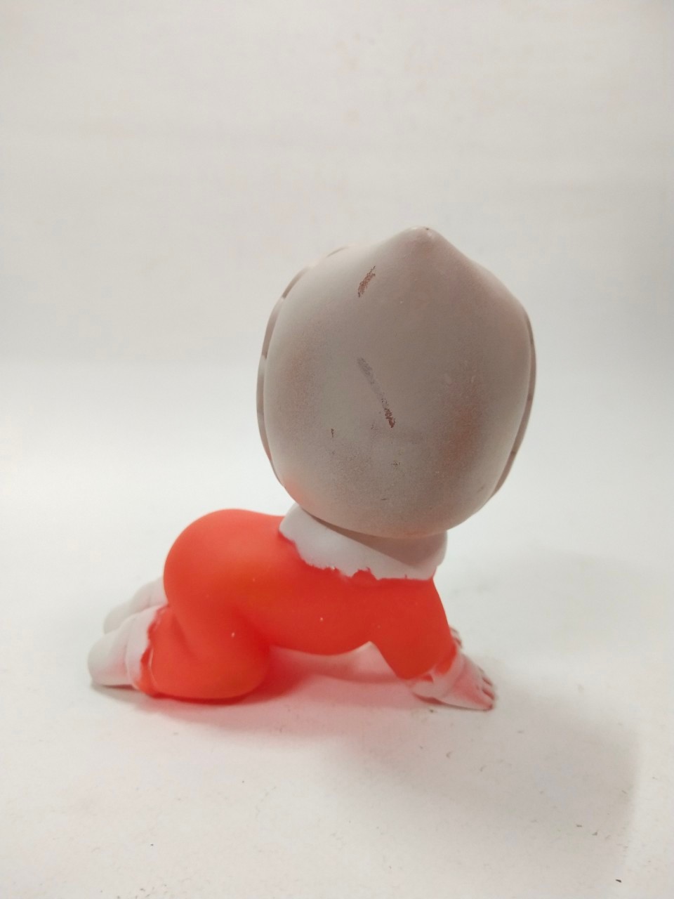 ตุ๊กตายางบีบ รุ่นเก่า รุ่นVintage baby doll ท่าคลาน งานเก่าหายากมาก ไม่พบบ่อย รุ่นฮ่องกง มือสองสภาพดีเก่าเก็บตามเวลา