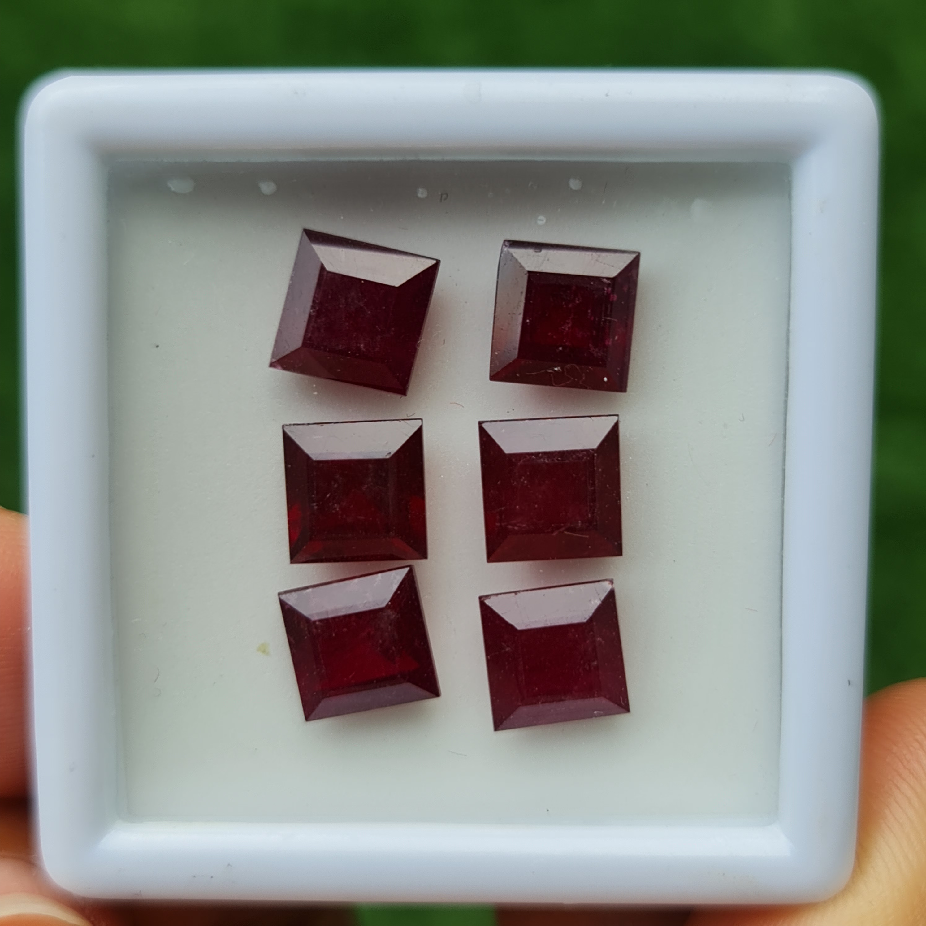 พลอย ทับทิม Ruby sapphire 6 เม็ด 16.30 กะรัต (Cts.) พลอยแท้ อัญมณีมงคลประจําวันเกิด เครื่องประดับพลอย