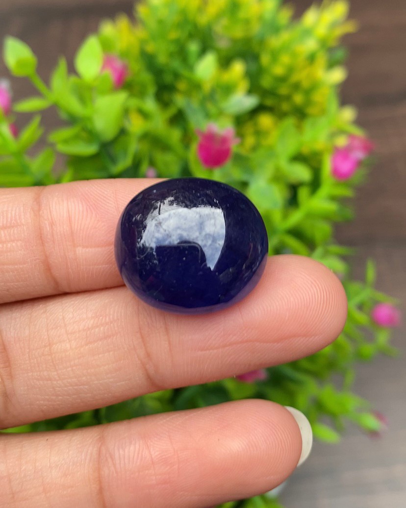 พลอย ไพลิน Blue Sapphire 35.50 กะรัต (Cts.) พลอยแท้ อัญมณีมงคลประจําวันเกิด เครื่องประดับพลอย
