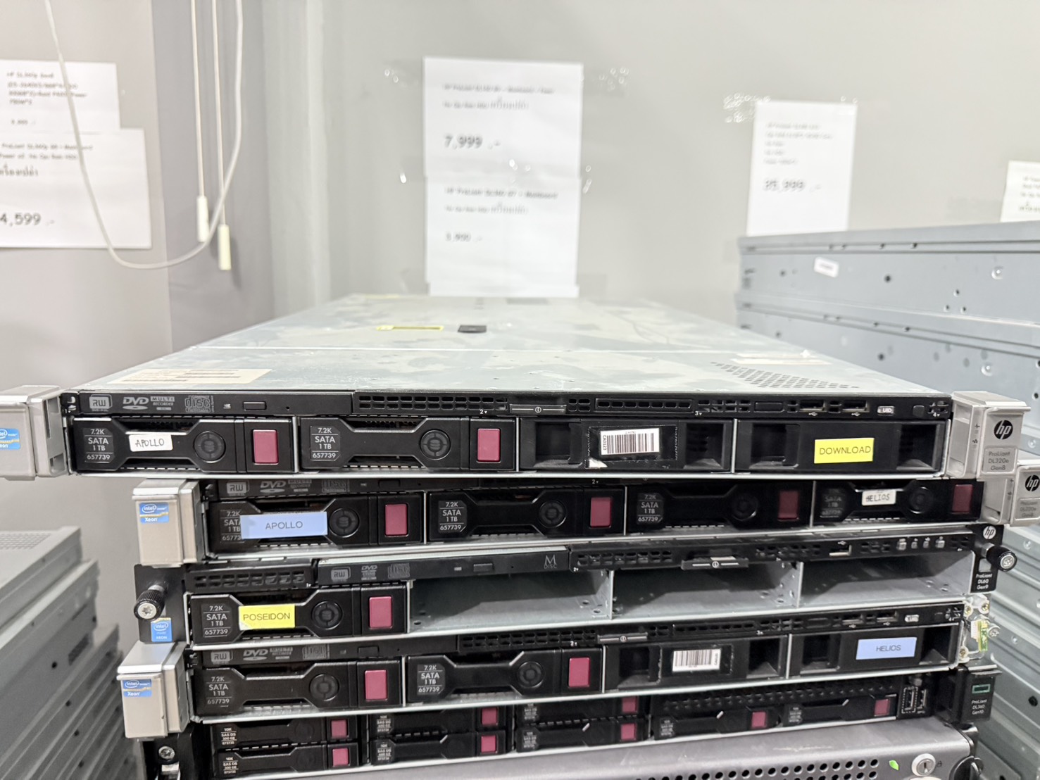 เซิร์ฟเวอร์ HP Proliant DL320E Gen8 CPU E3-1240v2 Ram 8 GB HDD 1TB x2 Power x1