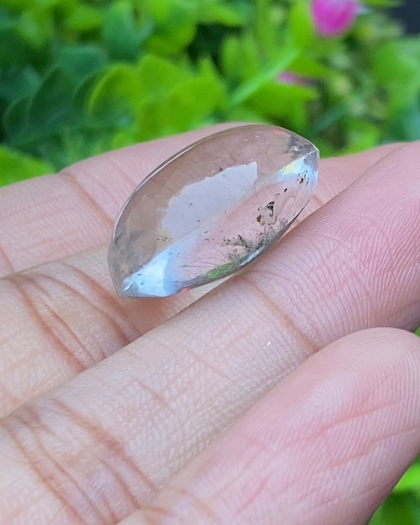 โป่งข่าม ควอตซ์ Rutilated Quartz 26.65 กะรัต Cts. พลอยแท้ อัญมณีมงคลประจําวันเกิด เครื่องประดับพลอย