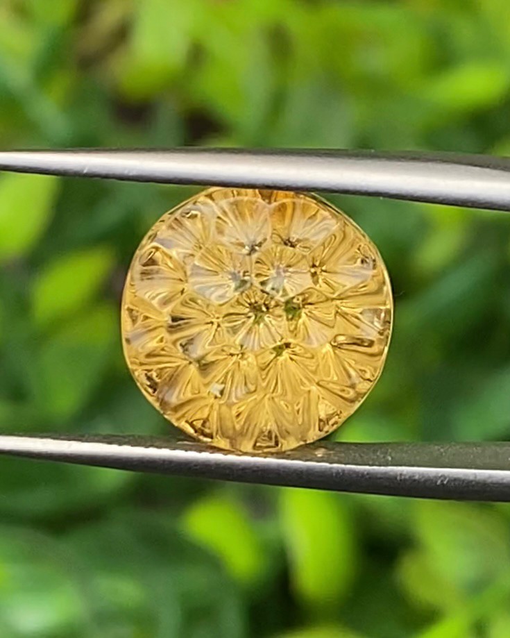 พลอย ซิทริน Citrine 6.03 กะรัต (Cts.) พลอยแท้ อัญมณีมงคลประจําวันเกิด เครื่องประดับพลอย
