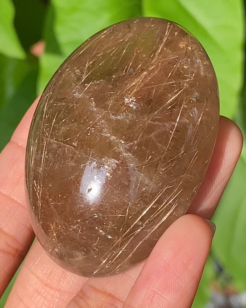 ไหมทอง ควอตซ์ Golden Rutilated Quartz 405 กะรัต (Carats) พลอยแท้ อัญมณีมงคลประจําวันเกิด เครื่องประดับพลอย