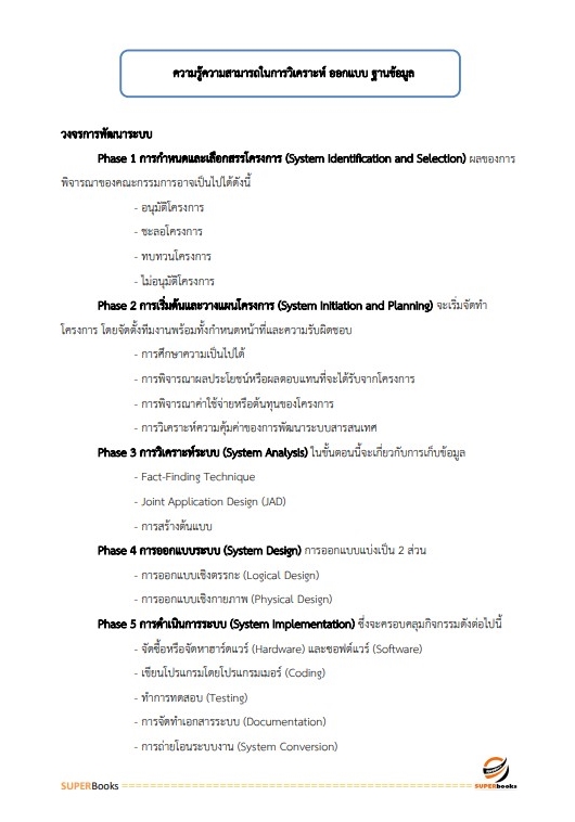 แนวข้อสอบ นักวิชาการคอมพิวเตอร์ปฏิบัติการ สำนักงบประมาณ