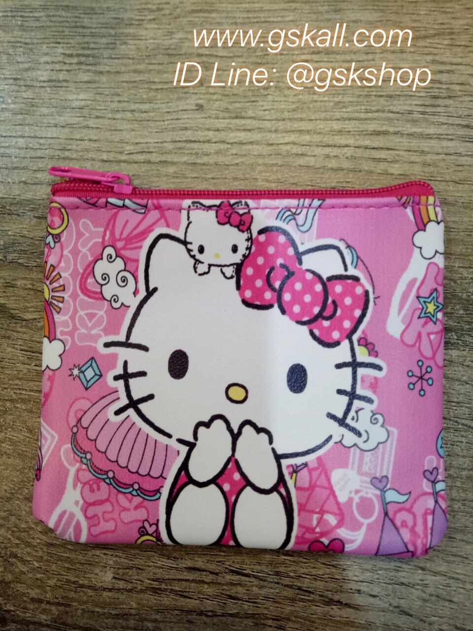 กระเป๋าใส่เหรียญไร้สายลายคิตตี้