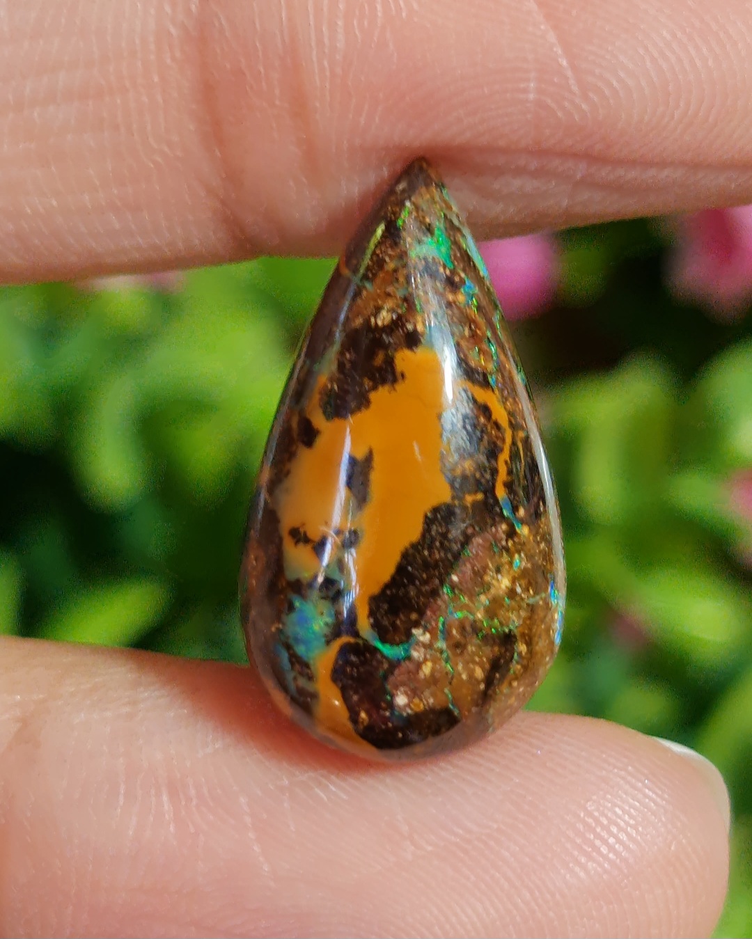 พลอย โบลเดอร์ โอปอล ออสเตรเลีย Australian Boulder Opal 14.60 กะรัต (Cts.) พลอยแท้ อัญมณีมงคลประจําวันเกิด เครื่องประดับพลอย