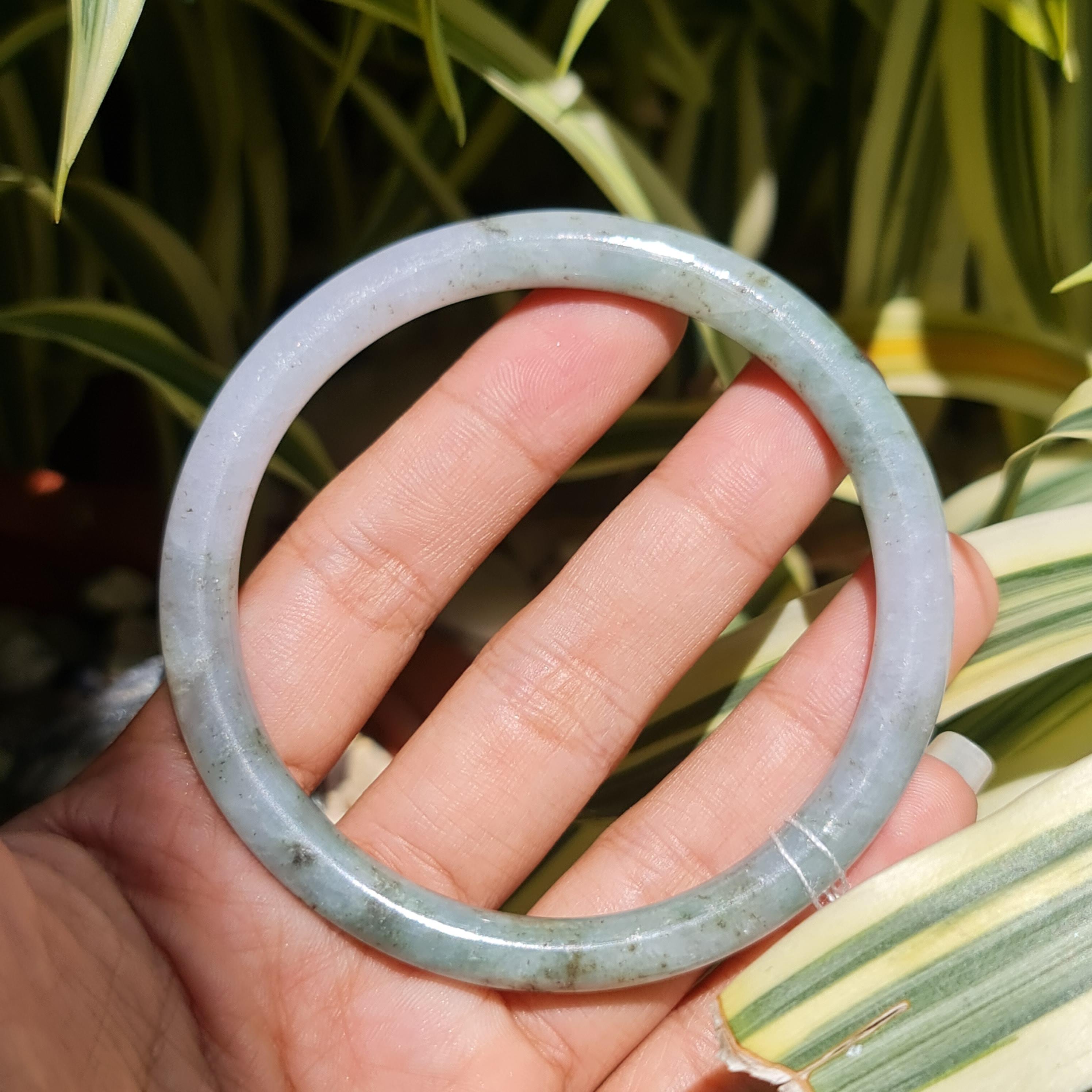 JB6711170 หยก พม่า แท้ Jade กำไลหยก 61.4 มม. (Jadeite bracelet) พม่า (Myanmar)