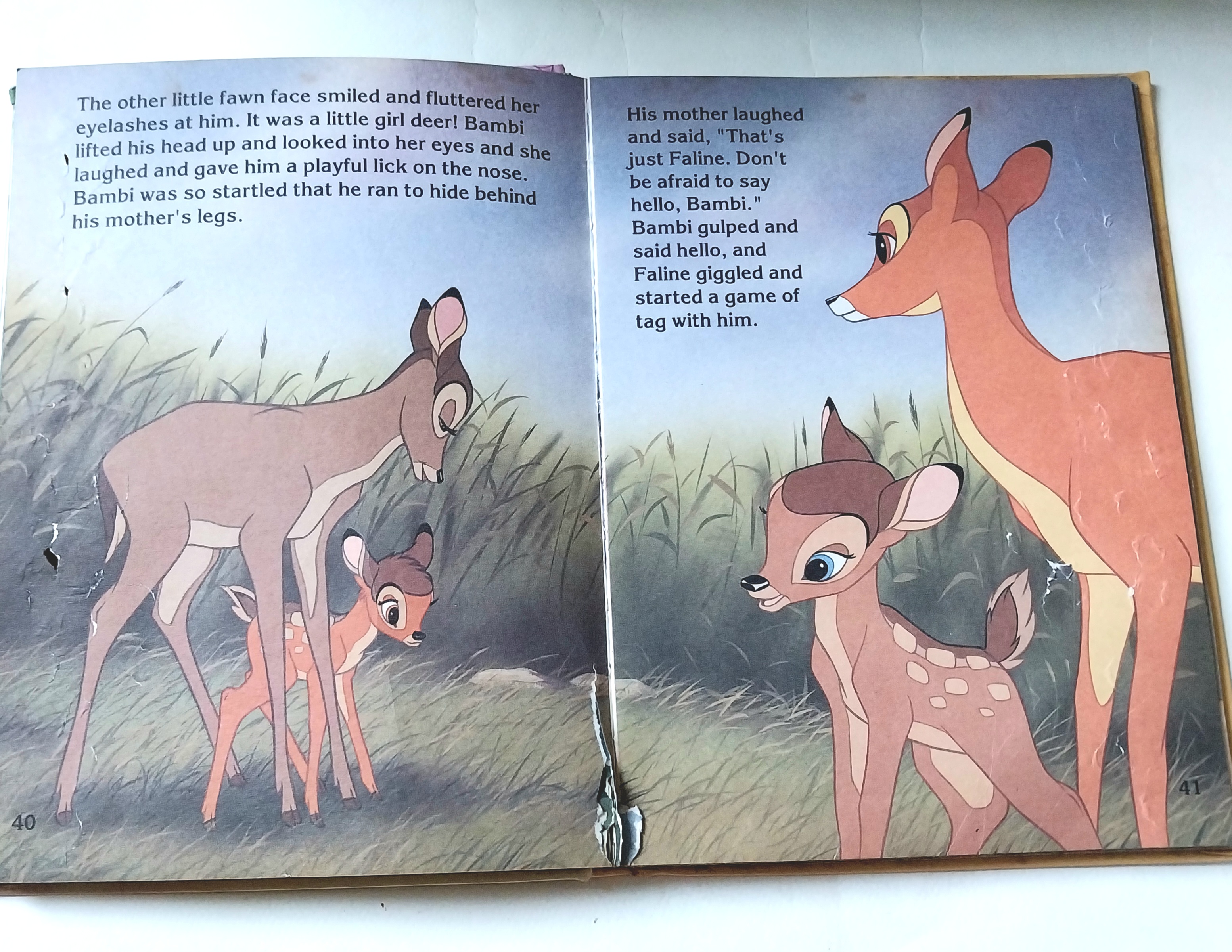 มีหลายภาพ*** มีตำหนิทั้งเล่ม โปรดดูทุกภาพ, หนังสือปกแข็งภาพสวยเรื่องราวน่ารัก** ภาษาอังกฤษ แบมบี้ Bambi จากดิสนีย์ Memorable Movie Stories