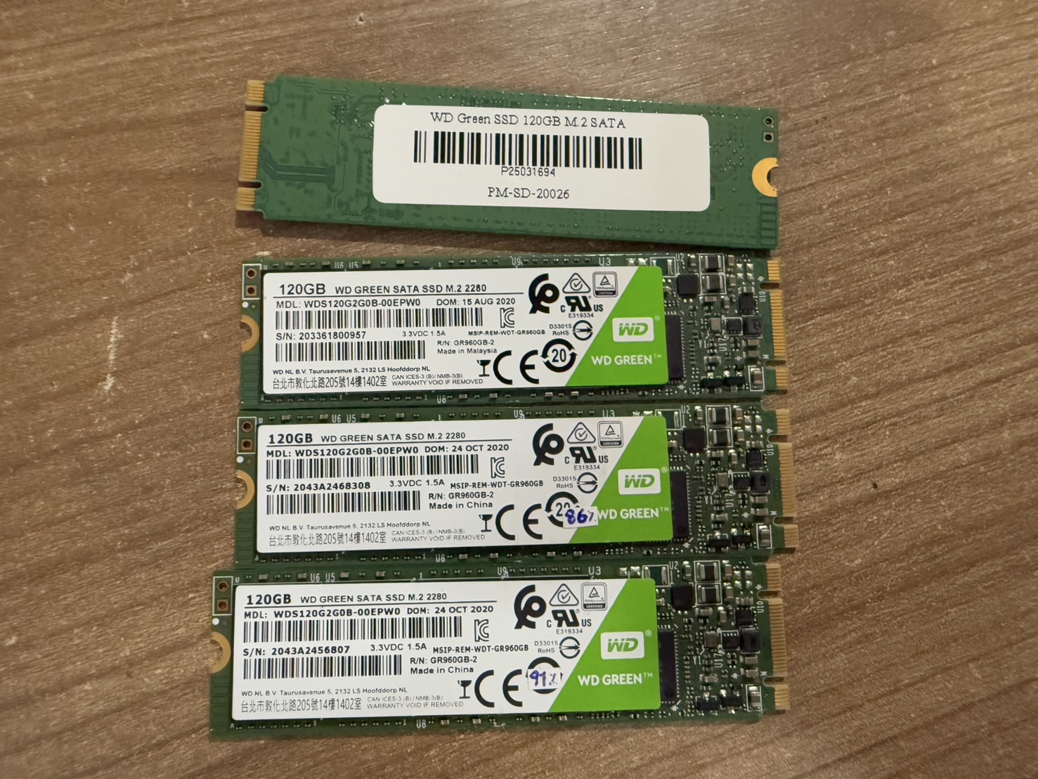 SSD WD Green 120GB M.2 SATA มี 30 ตัว