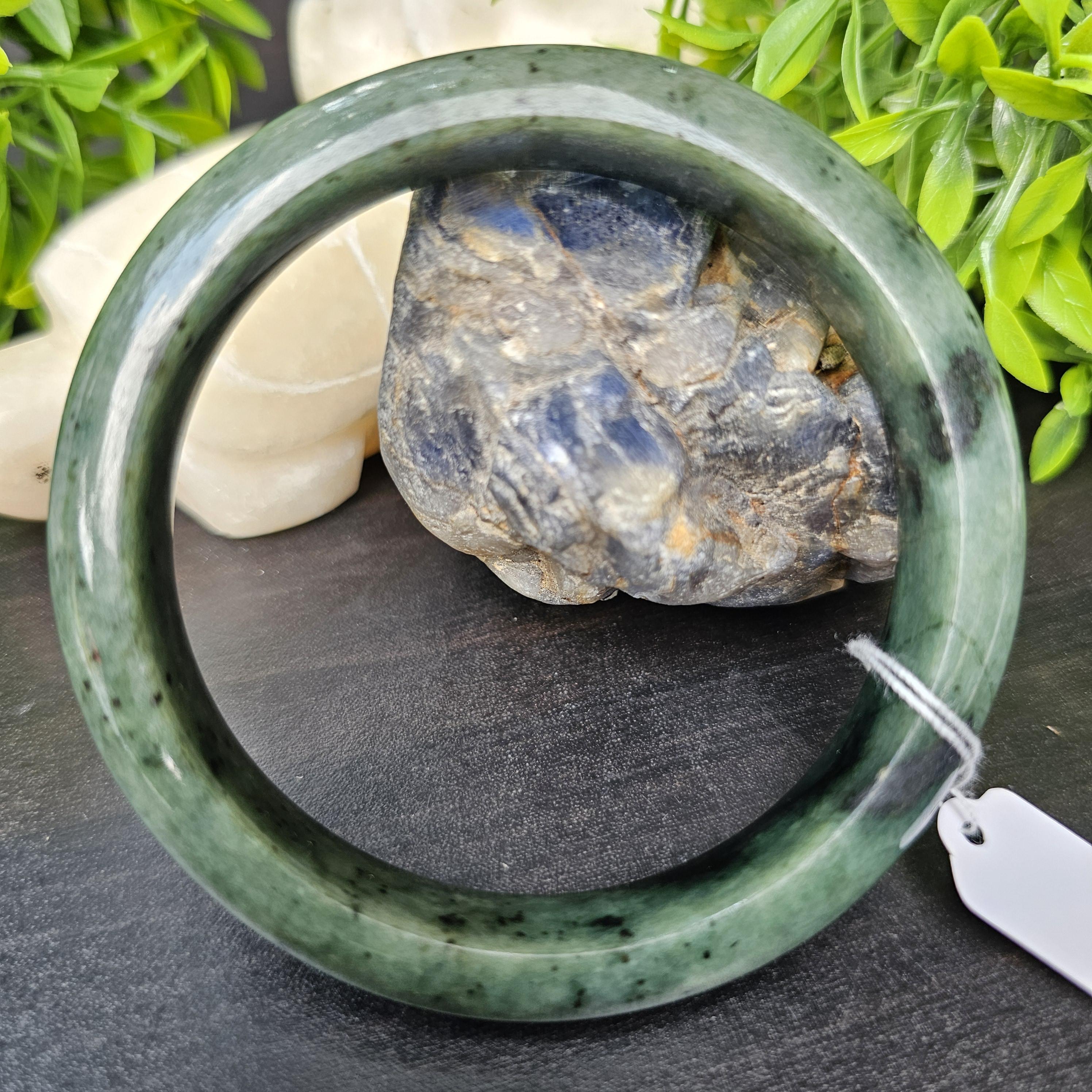 JB6804043 หยก พม่า แท้ Jade กำไลหยก 62.2 มม. (Jadeite bracelet) พม่า (Myanmar)