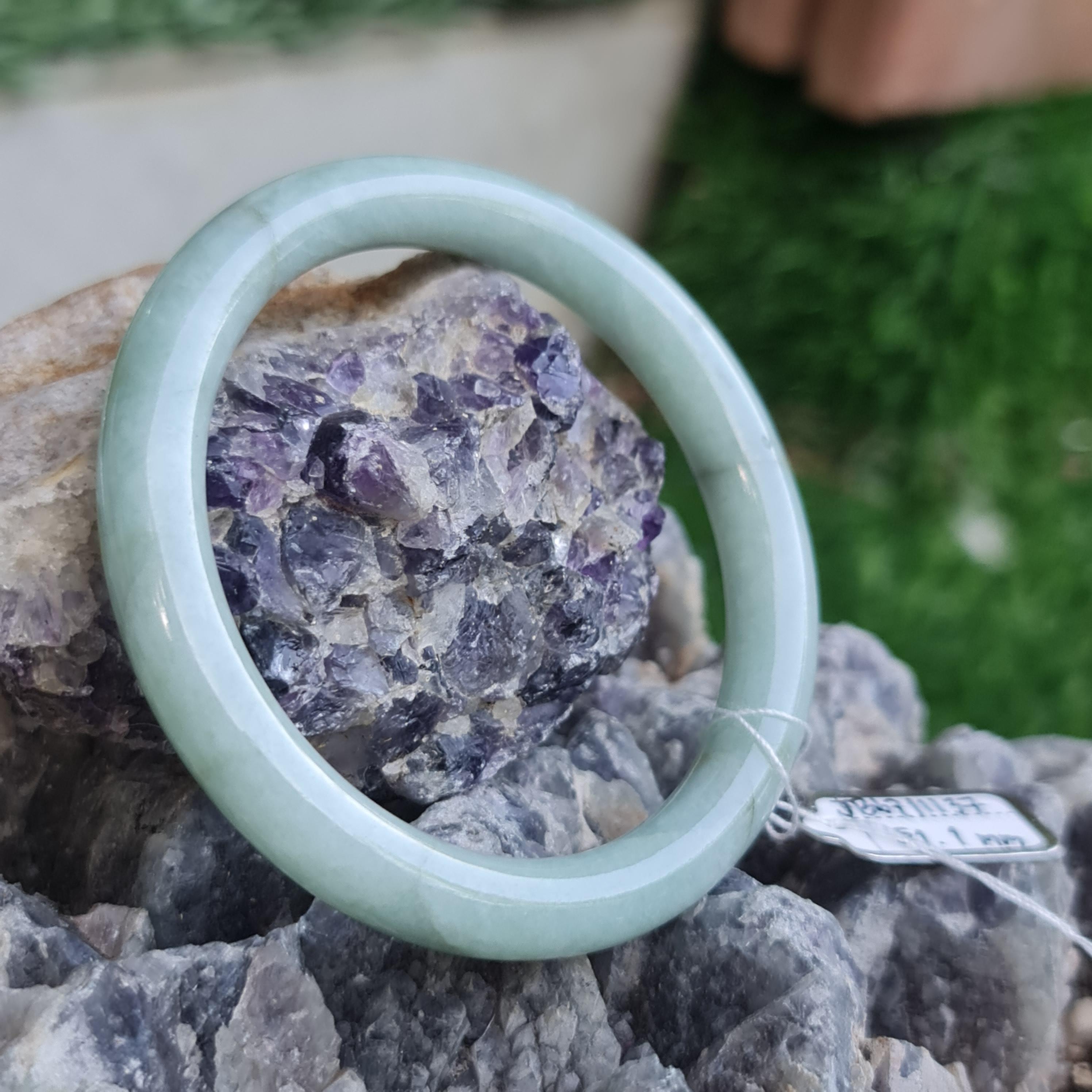 JB6711137 หยก พม่า แท้ Jade กำไลหยก 51.1 มม. (Jadeite bracelet) พม่า (Myanmar)