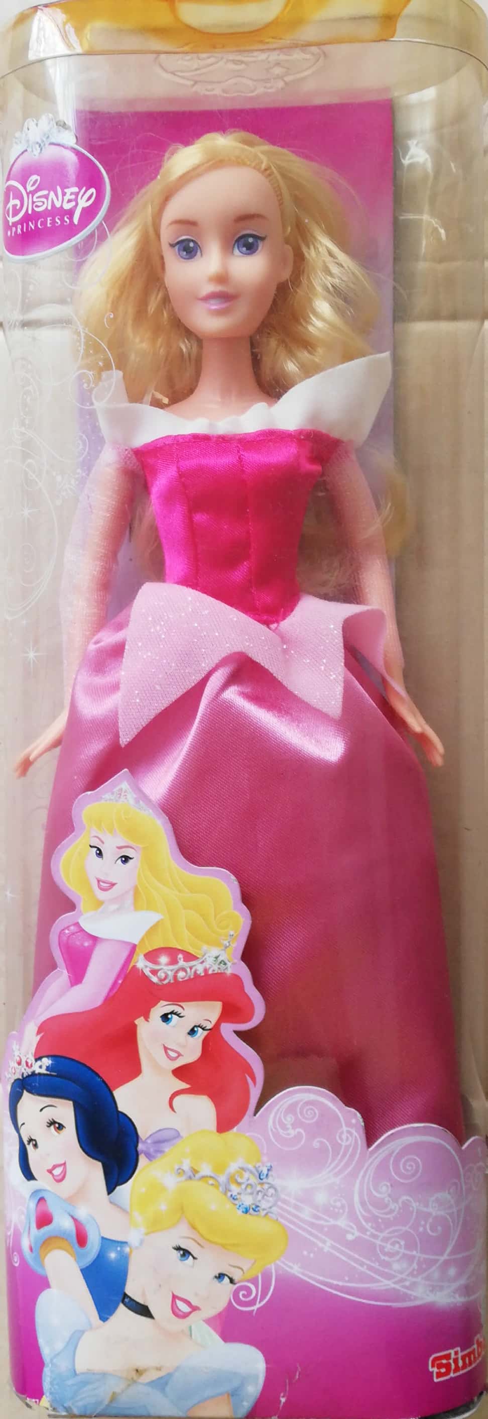 ของสะสมในแพ็ค สภาพแกะกล่อง กล่องเก่ามีตำหนิตามภาพ Disney Princess, Princess Aurora เจ้าหญิงดิสนีย์ เจ้าหญิงออโรร่า จากเรื่อง เจ้าหญิงนิทรา Sleeping Beauty ลิขสิทธิ์ Simba Toys