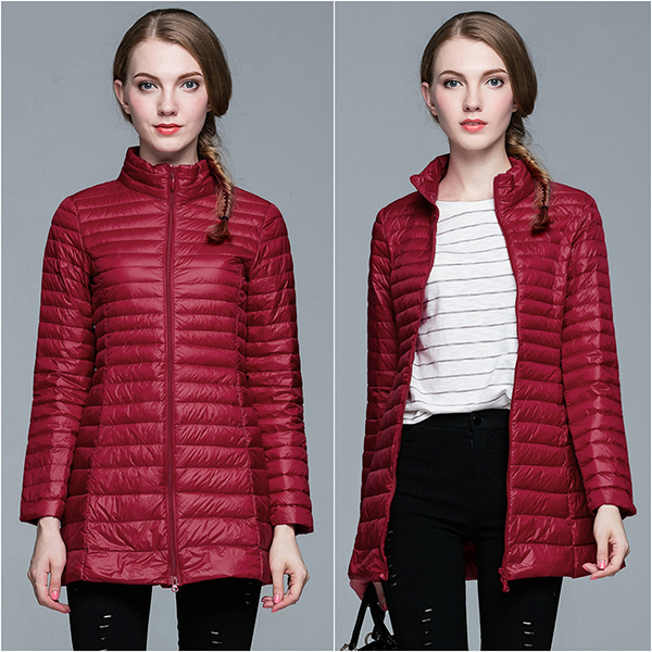 Ultra Light Down เสื้อโค้ทกันหนาวขนเป็ดตัวยาว พร้อมถุงเก็บ (11967X)