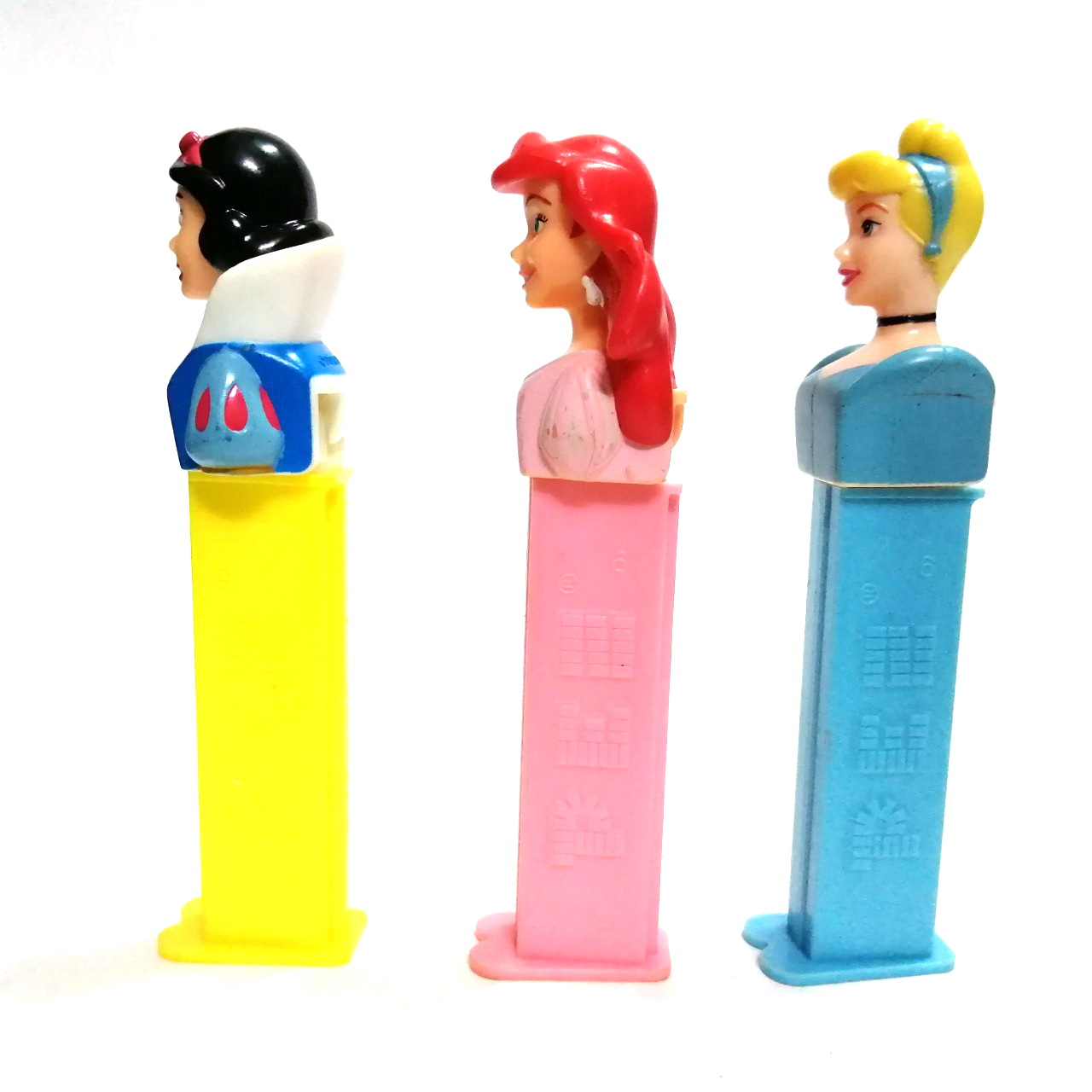 ของสะสมเจ้าหญิงดิสนีย์ กล่องใส่ขนมเพซรุ่นเก่า :-เจ้าหญิงสโนว์ไวท์,แอเรี่ยล,ซินเดอเรลล่า Pez dispenser old Disney princess Collection: Snow White, Ariel, Cinderella***ไม่มีขนม