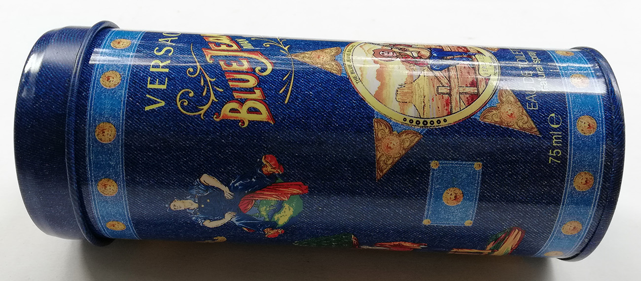 ของสะสม กล่องสังกะสี (กล่องโลหะ) กล่องน้ำหอม เวอซาเช่ บลูยีนส์แมน VERSACE BLUE JEANS MAN