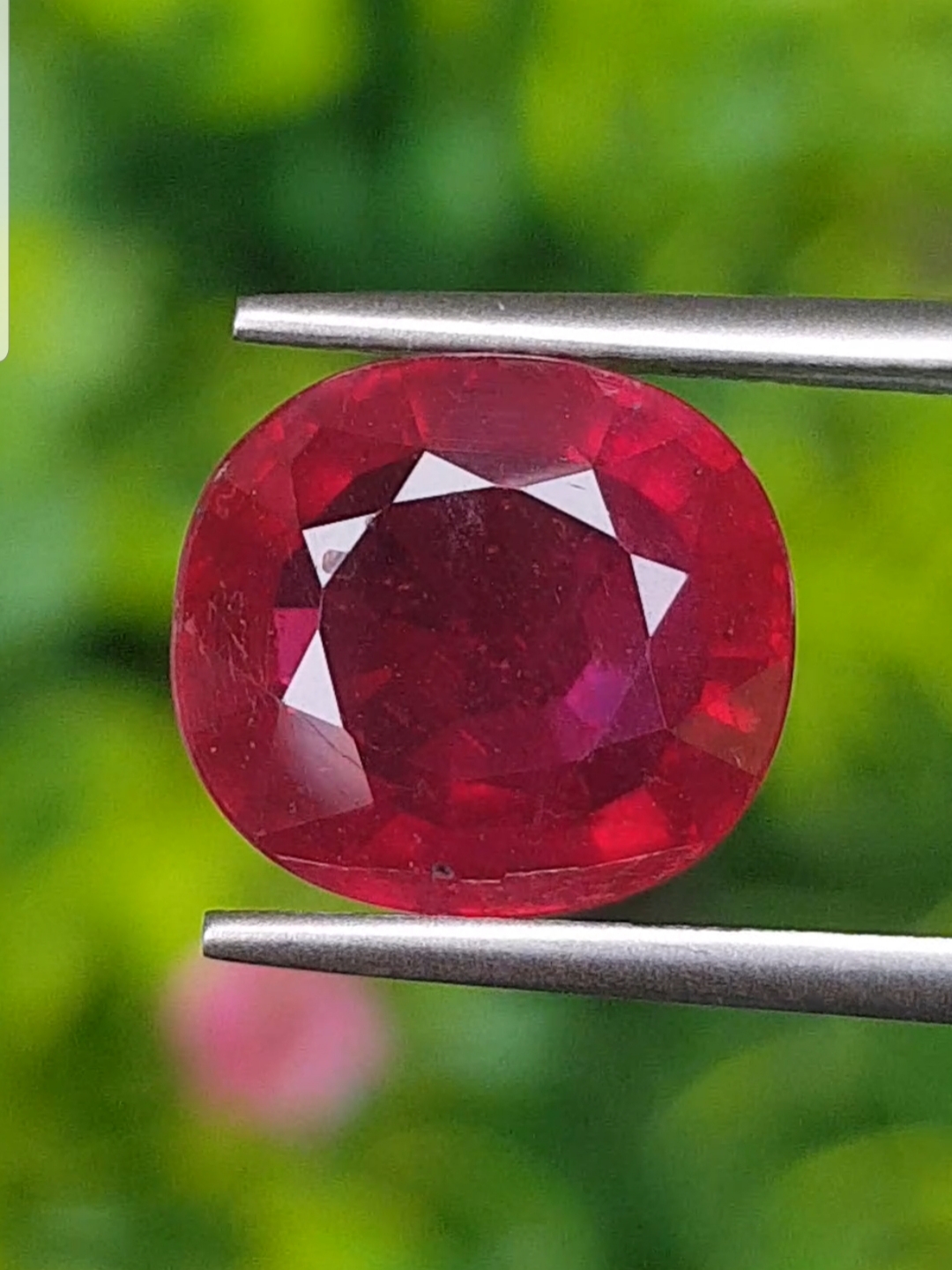 พลอย ทับทิม (Ruby Sapphire) 6.73 กะรัต (Cts.) พลอยแท้ อัญมณีมงคลประจําวันเกิด เครื่องประดับพลอย