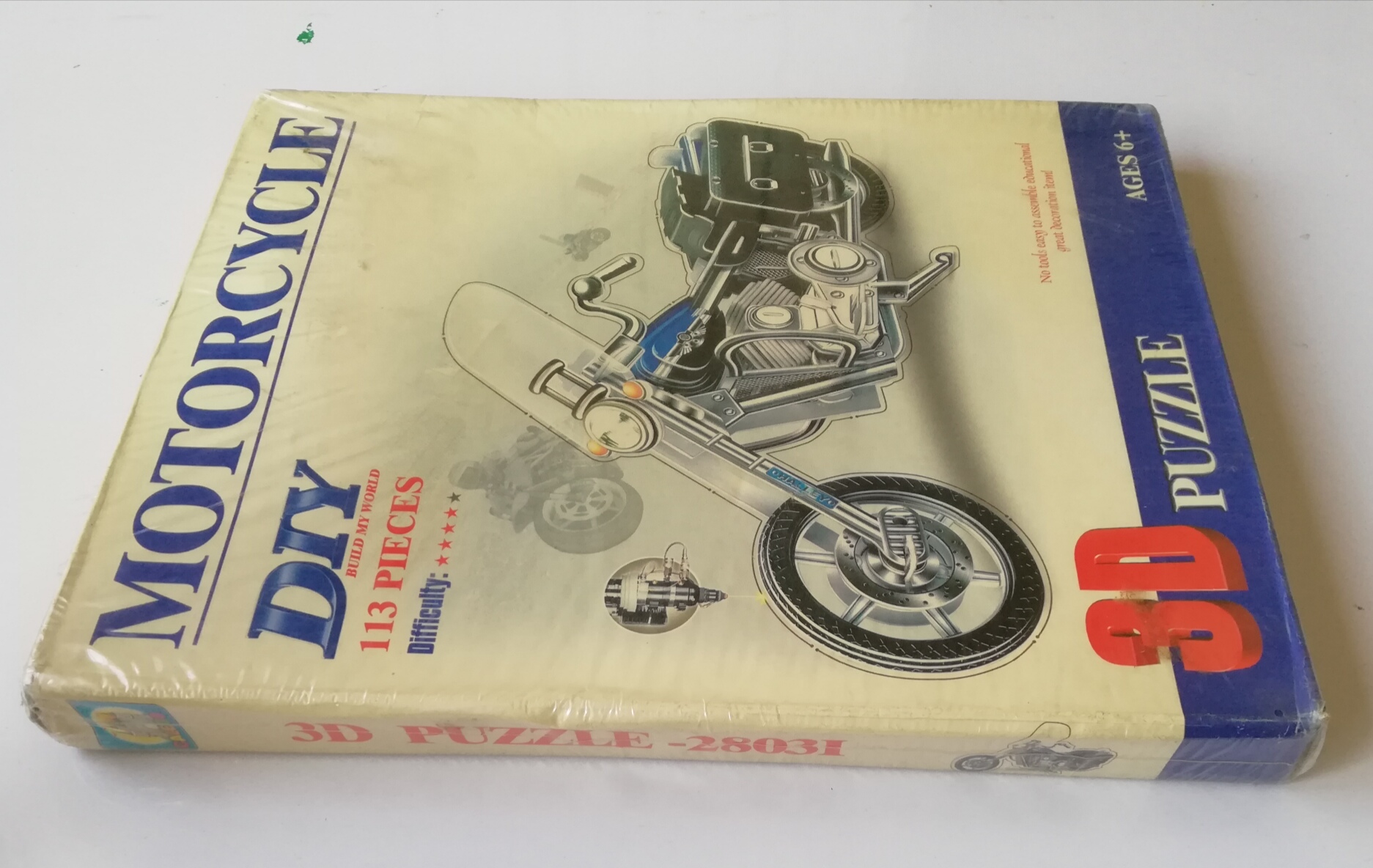 จิ๊กซอเก่า 3DPuzzle DIY จิ๊กซอ113ชิ้น, build my World ความยากระดับ4 รูป รถจักรยานยนต์ Motorcycle No. 2803I สำหรับเด็ก อายุ6ขวบขึ้นไป วัสดุ: โฟมและกระดาษ