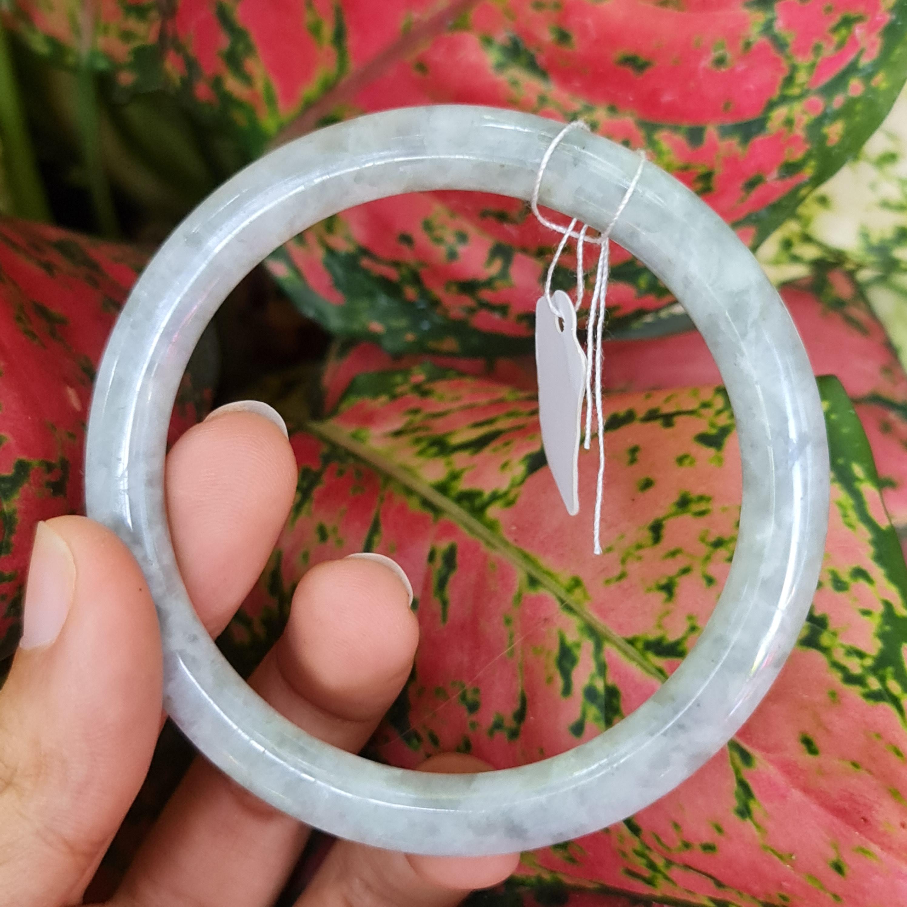 JB6711032 หยก พม่า แท้ Jade กำไลหยก 59.0 มม. (Jadeite bracelet) พม่า (Myanmar)