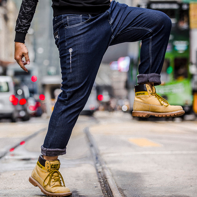 BiG Size กางเกงยีนส์กันหนาวผู้ชาย ซับกำมะหยี่กันหนาว (10316MM)