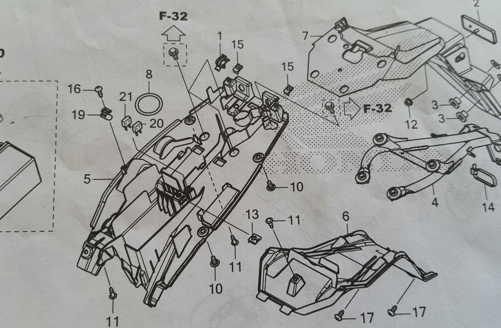 บังโคลนหลังตัวใน MSX125D