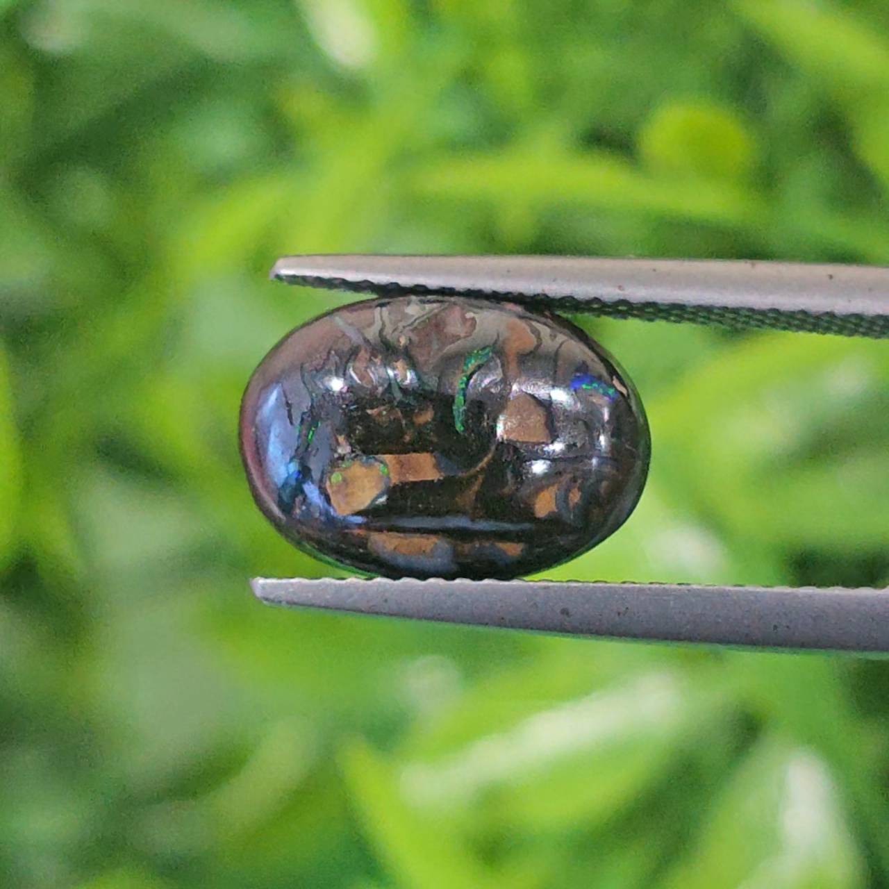 พลอย โบลเดอร์ โอปอล ออสเตรเลีย Australian Boulder Opal 6.87 กะรัต (Cts.) พลอยแท้ อัญมณีมงคลประจําวันเกิด เครื่องประดับพลอย