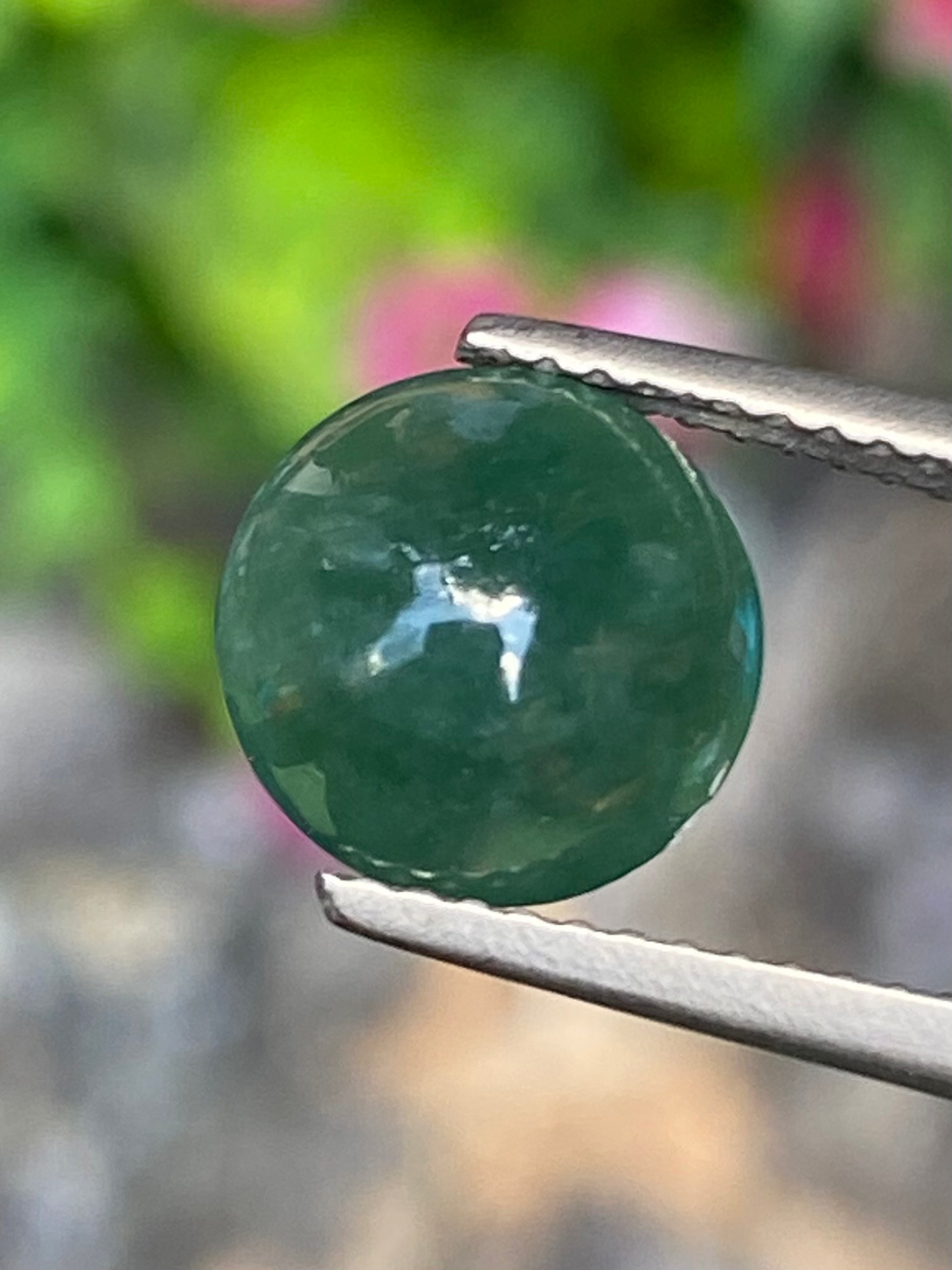 หยกพม่าเจียรนัย (Burmese jade ) 2.29 กะรัต หยกแท้ อัญมณีมงคลประจําวันเกิด เครื่องประดับหยก