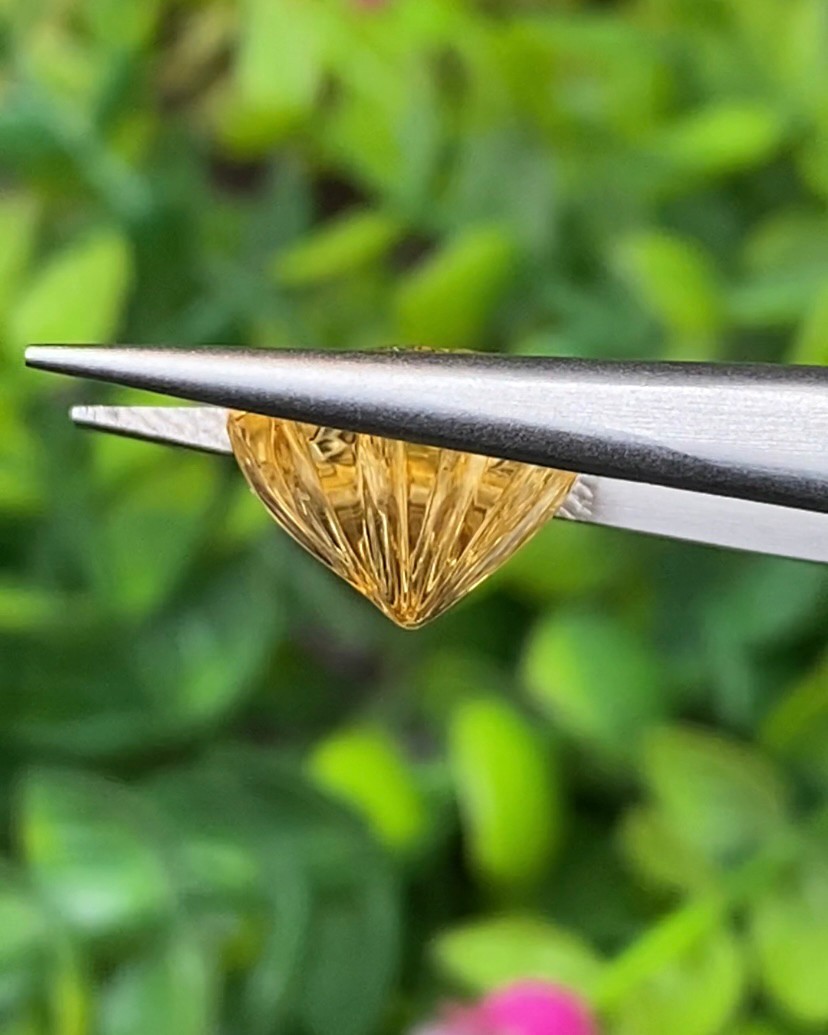 พลอย ซิทริน Citrine 6.03 กะรัต (Cts.) พลอยแท้ อัญมณีมงคลประจําวันเกิด เครื่องประดับพลอย