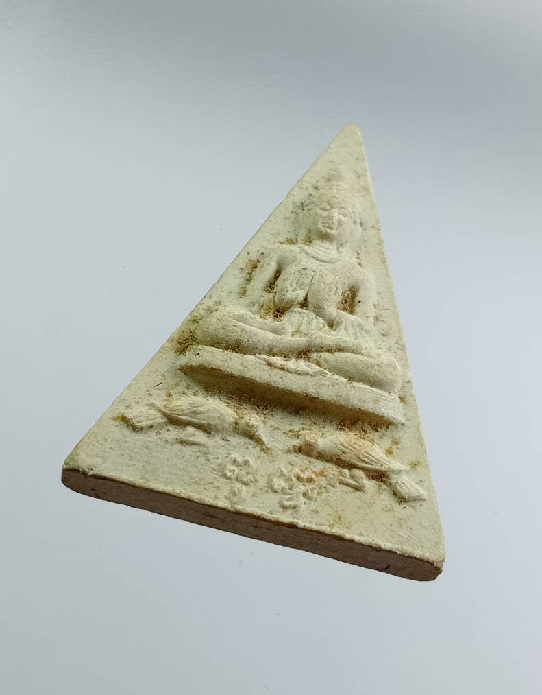 ผ3213 พระผงพระพุทโธ สาริกาคู่ หลังครุฑ พระอาจารย์วราห์ วัดโพธิ์ทอง บางมด กรุงเทพฯ