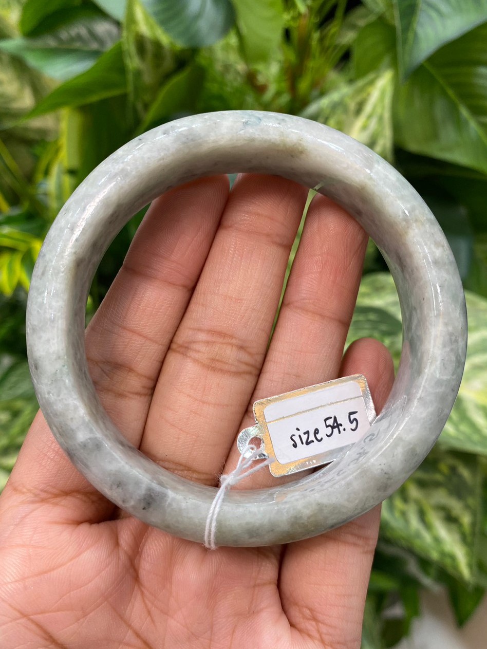 JB9003 หยก พม่า แท้ Jade กำไลหยก 54.5 มม. (Jadeite bracelet) พม่า (Myanmar)