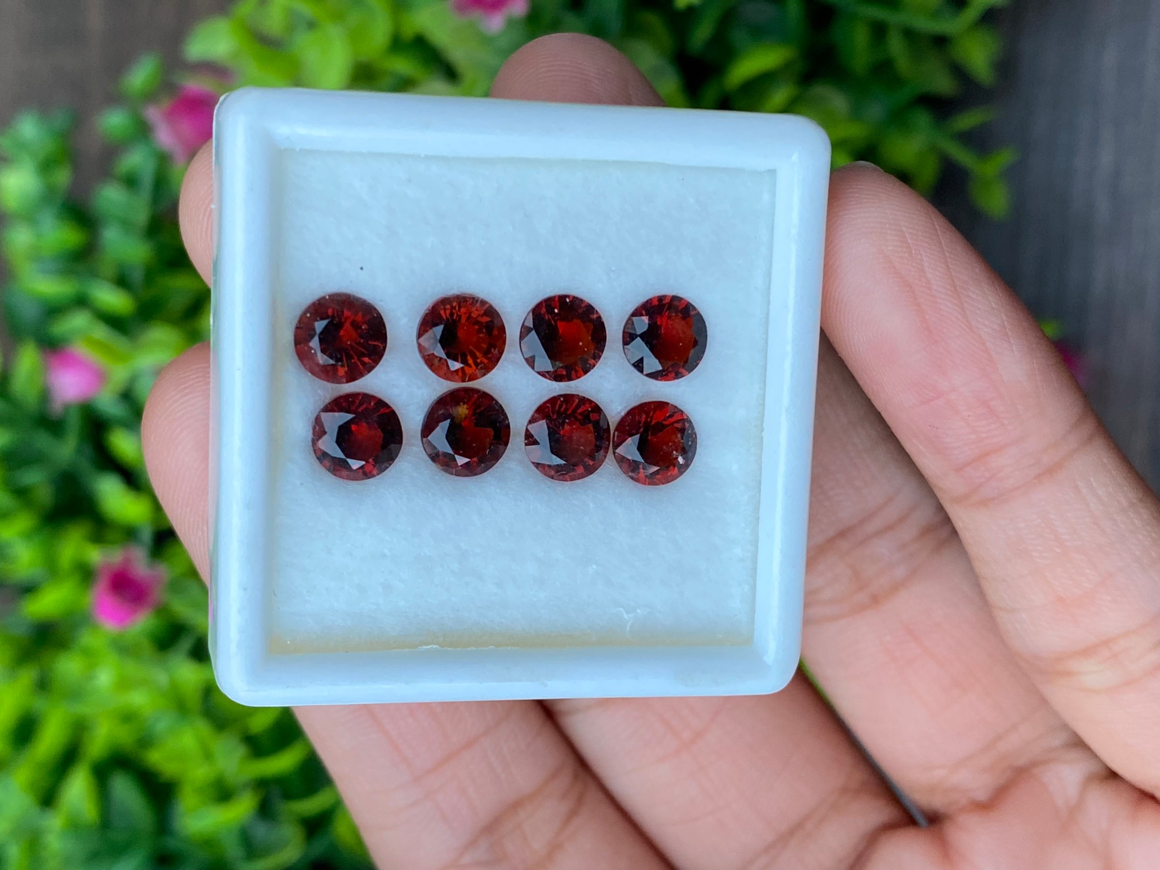 พลอย ซิทริน Citrine 5.82 กะรัต(Cts.) 8 เม็ด Pcs. พลอยแท้ อัญมณีมงคลประจําวันเกิด เครื่องประดับพลอย